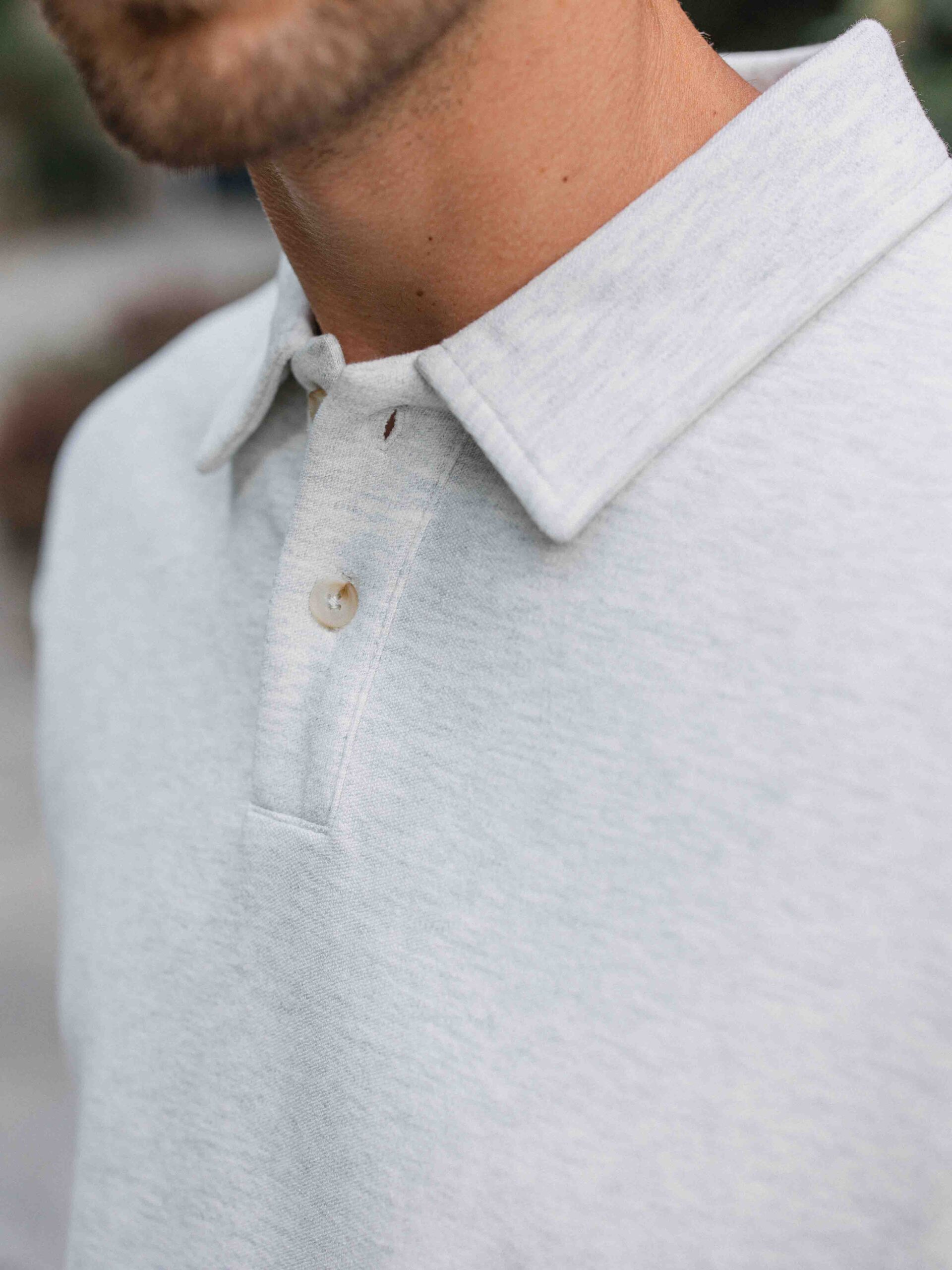 Light Grey Oversized Poloshirt 1608 WEAR
