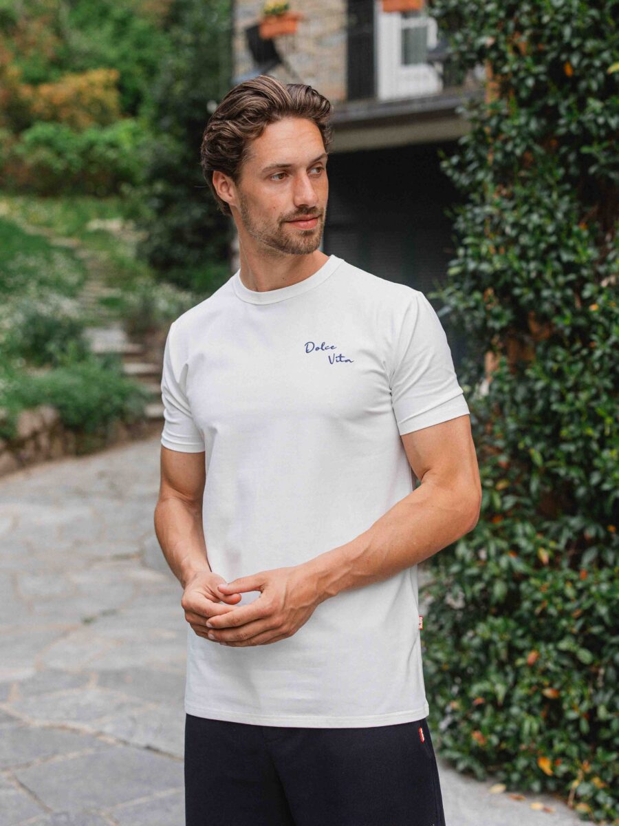 White Orange Slimfit T-shirt