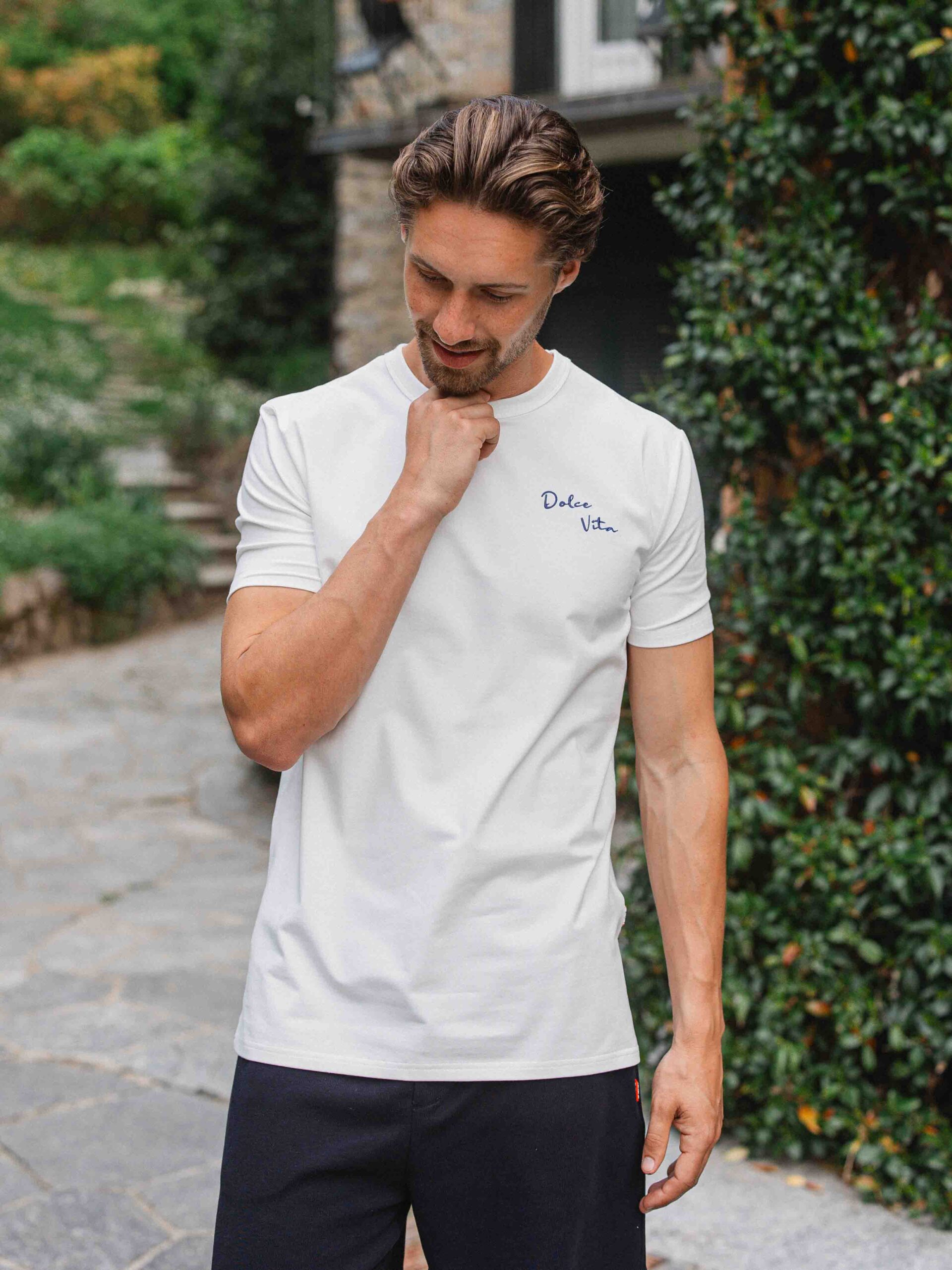 White Orange Slimfit T-shirt 1608 WEAR
