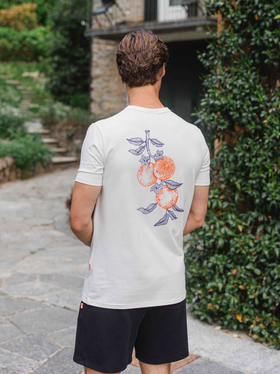 White Orange Slimfit T-shirt