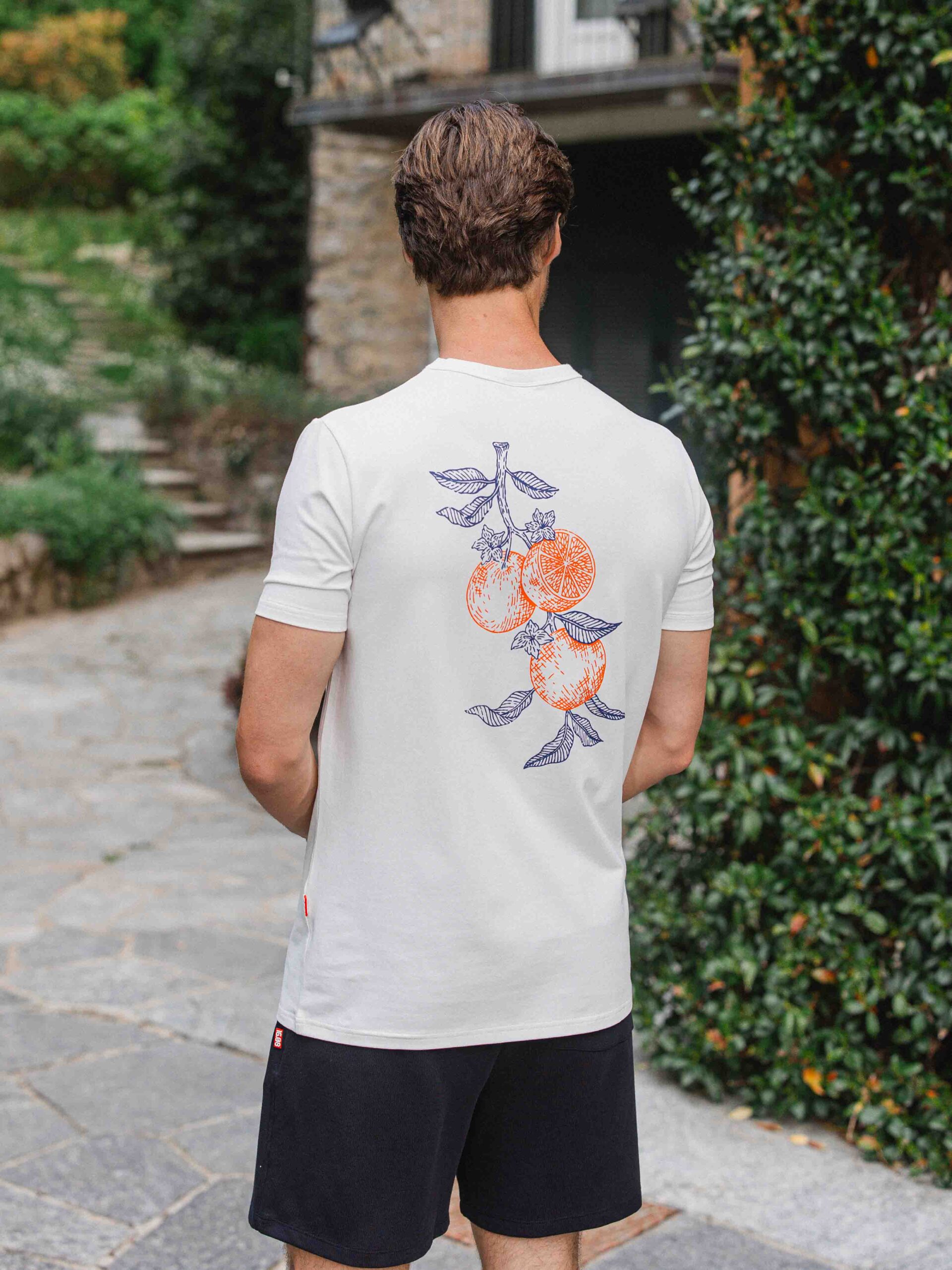 White Orange Slimfit T-shirt 1608 WEAR