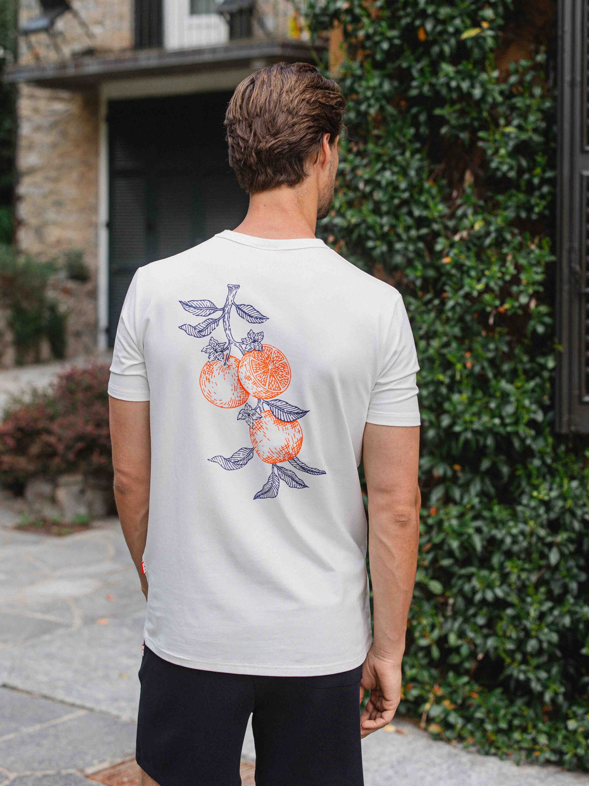 White Orange Slimfit T-shirt 1608 WEAR