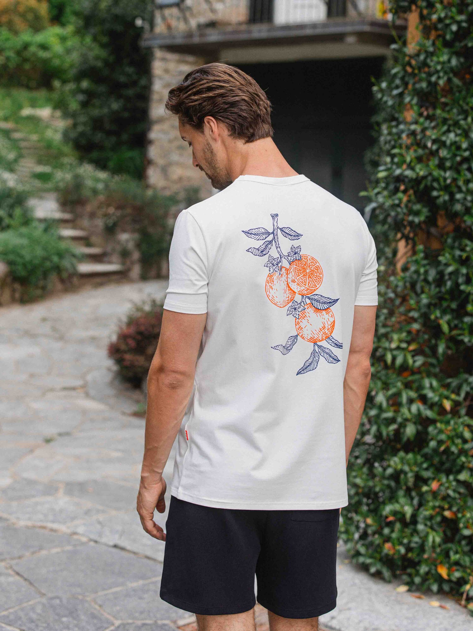 White Orange Slimfit T-shirt 1608 WEAR