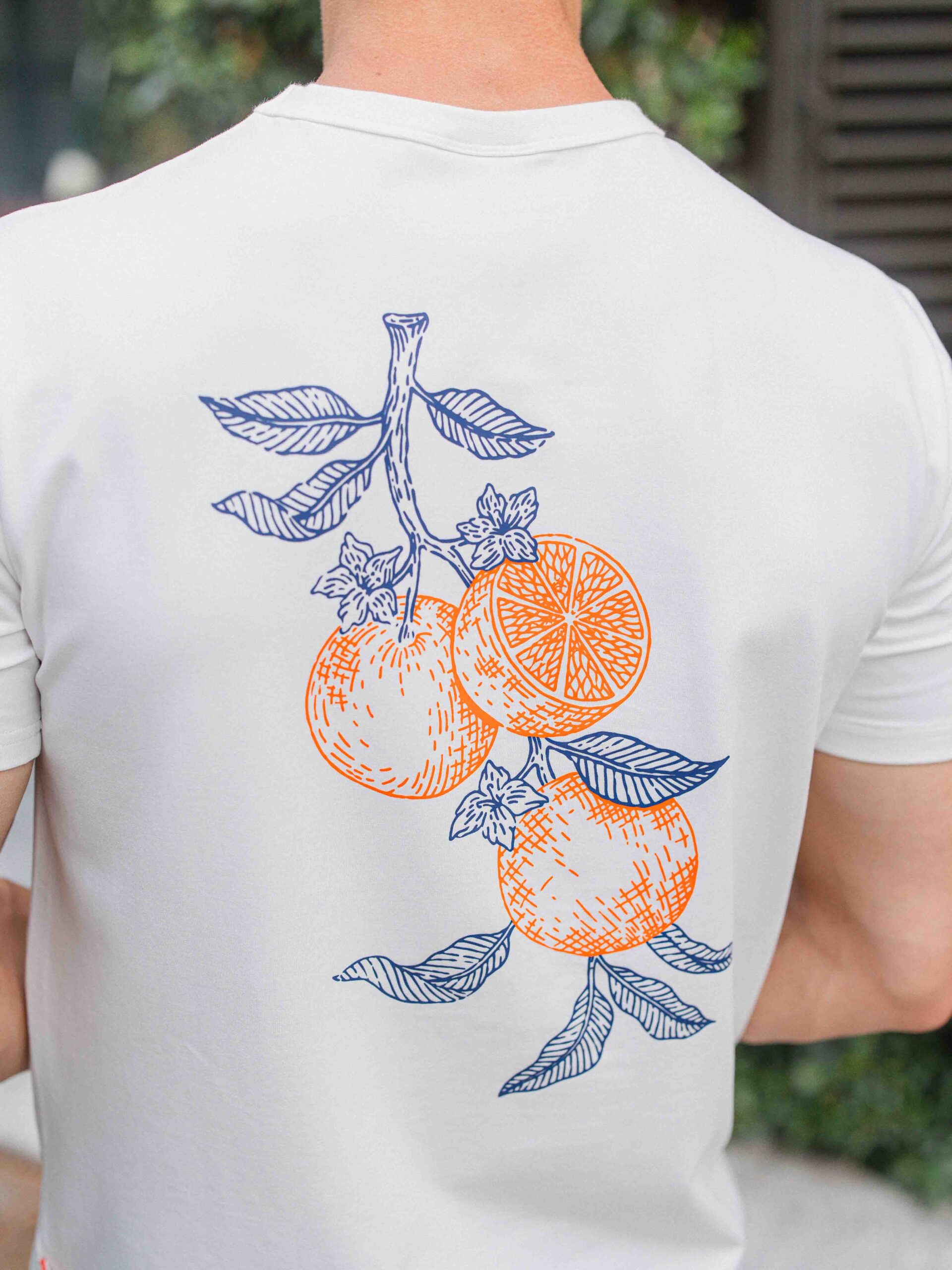 White Orange Slimfit T-shirt 1608 WEAR