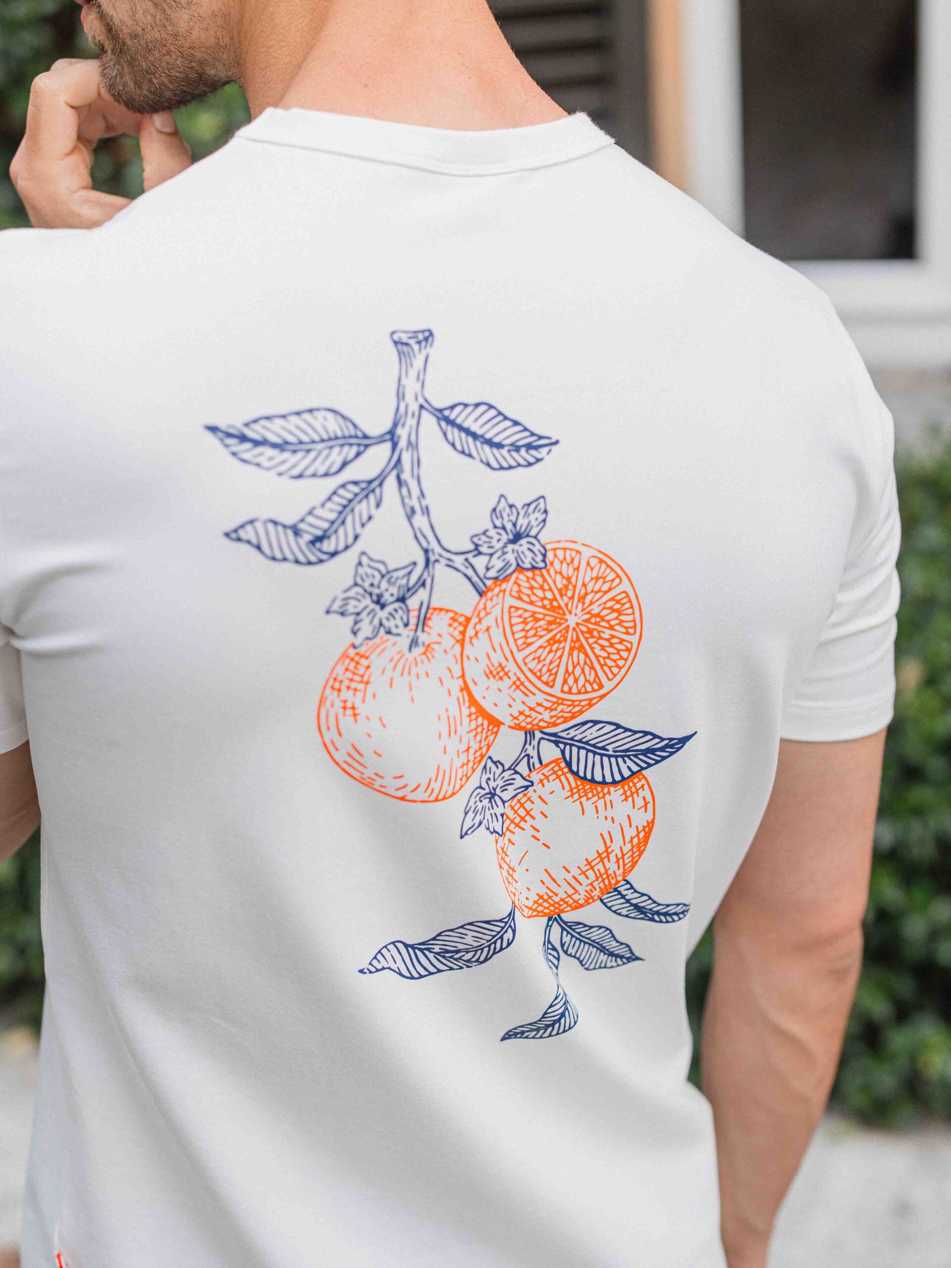 White Orange Slimfit T-shirt 1608 WEAR