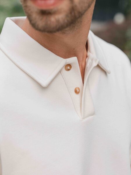 Off White Oversized Poloshirt