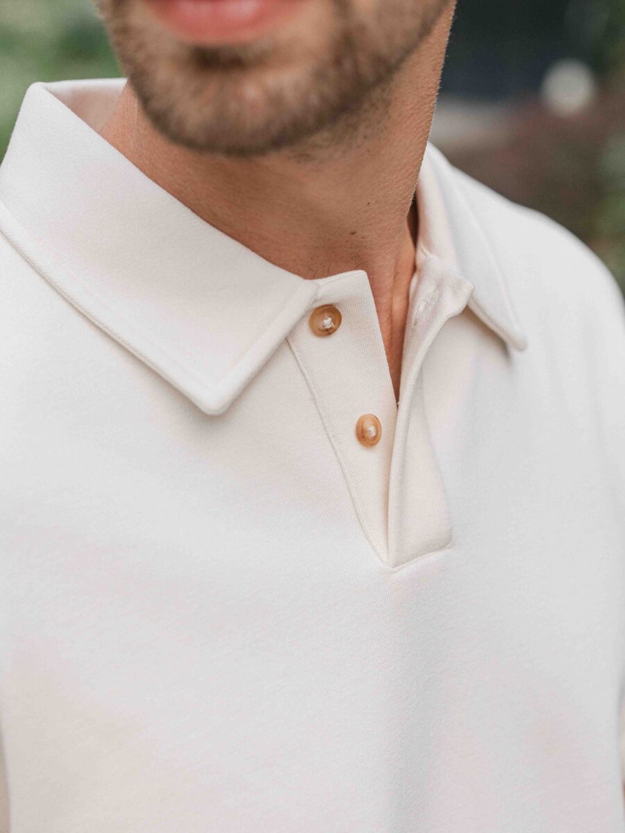 Off White Oversized Poloshirt