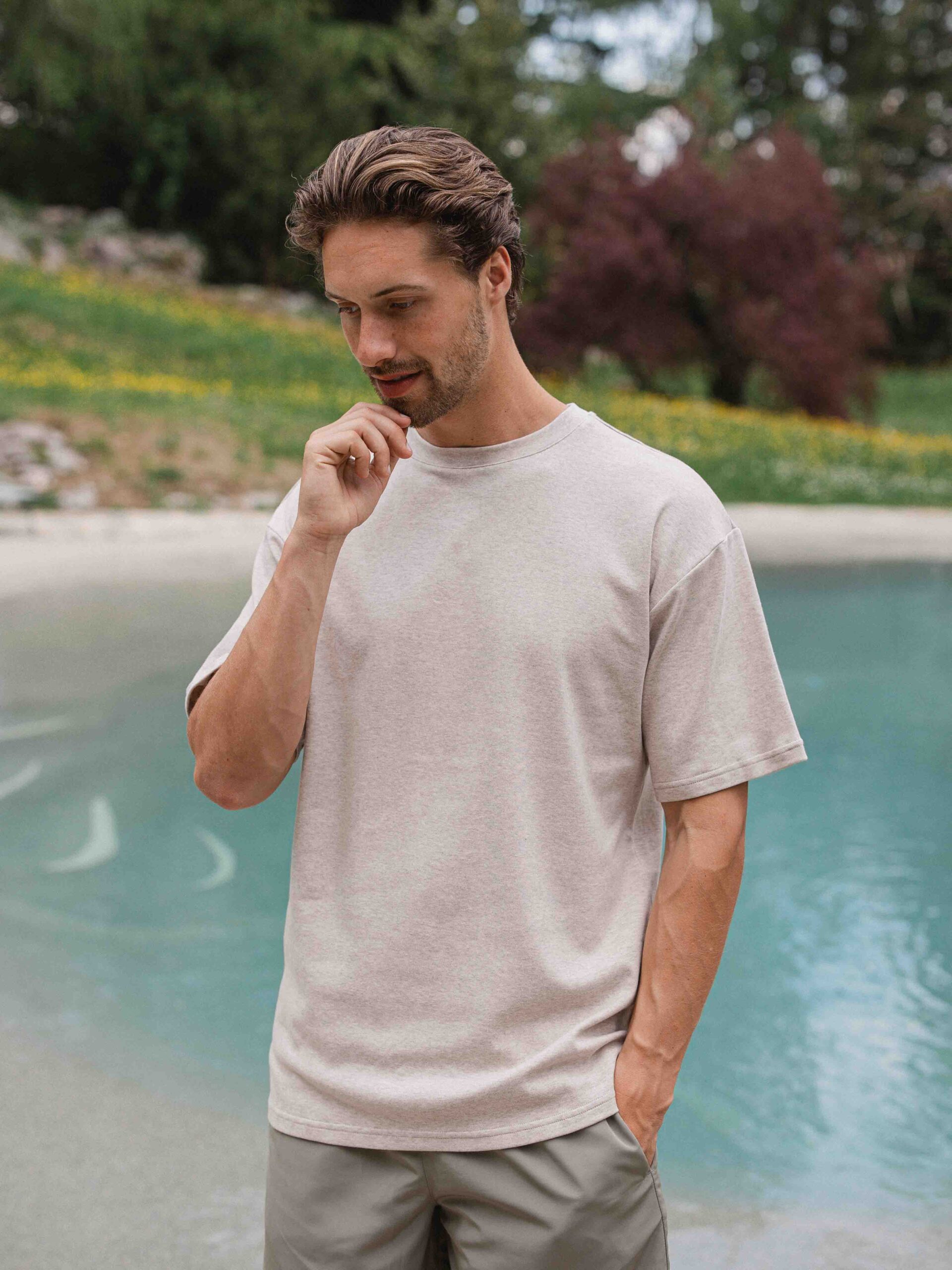 Brown Melange Oversized T-shirt 1608 WEAR