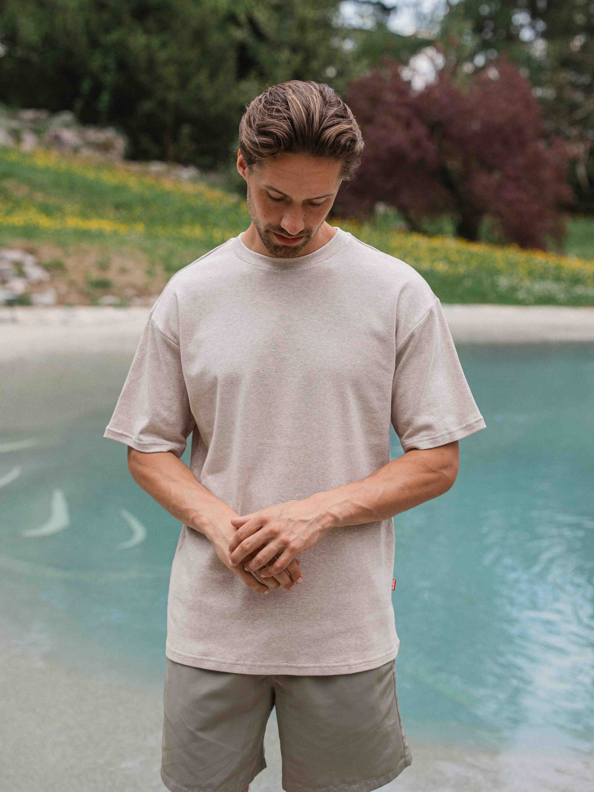 Brown Melange Oversized T-shirt 1608 WEAR