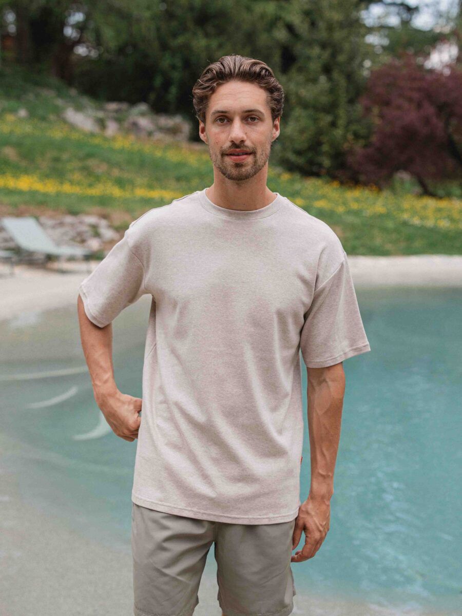 Brown Melange Oversized T-shirt