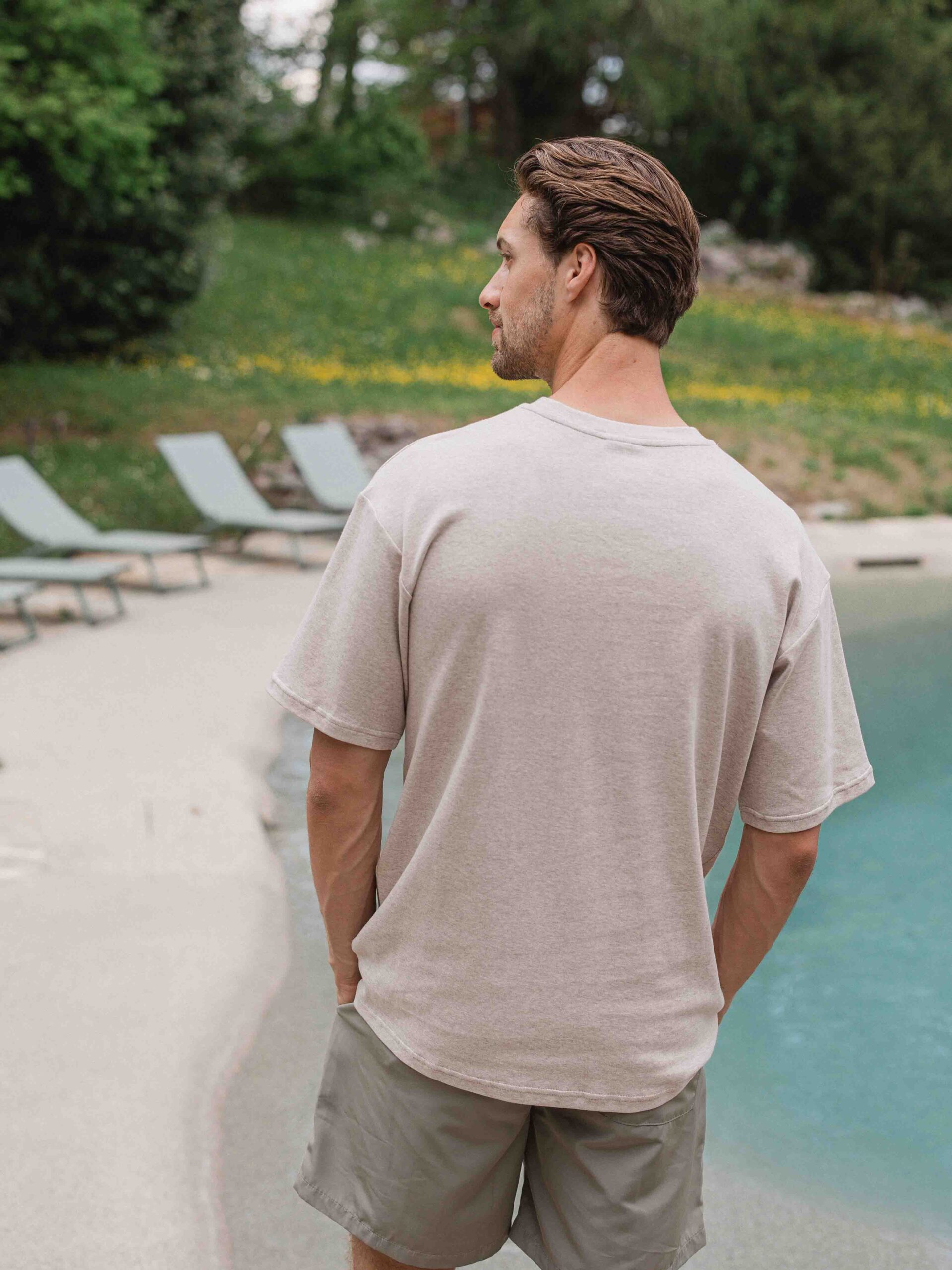 Brown Melange Oversized T-shirt 1608 WEAR