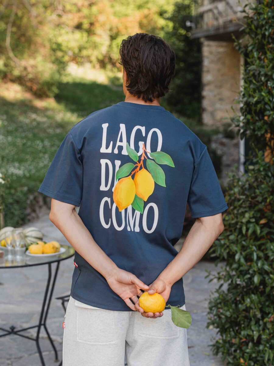 Navy Lago Di Como Oversized T-shirt