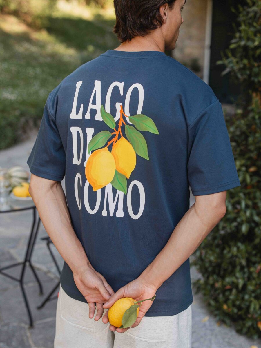 Navy Lago Di Como Oversized T-shirt