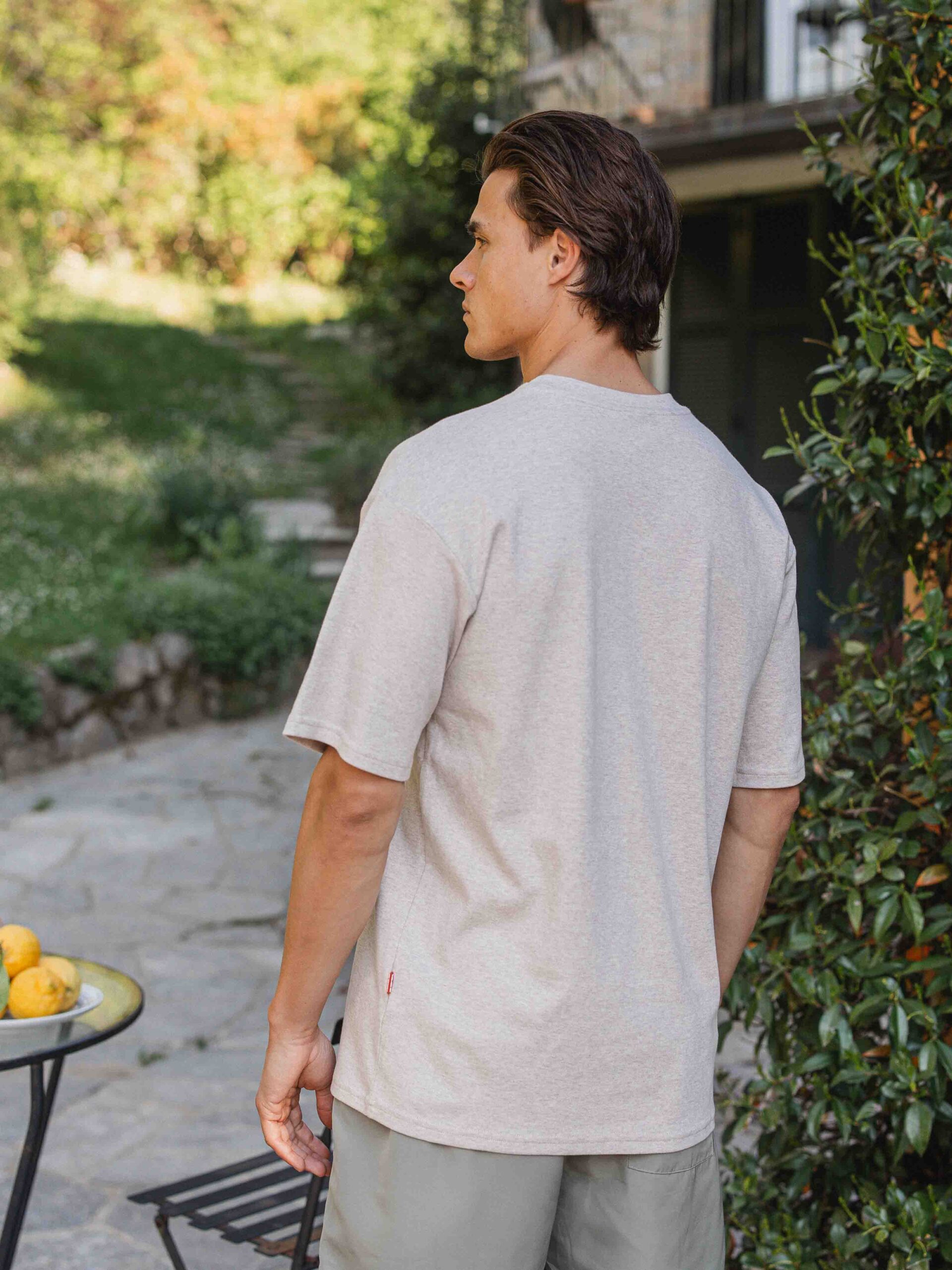 Brown Melange Lemon Oversized T-shirt 1608 WEAR