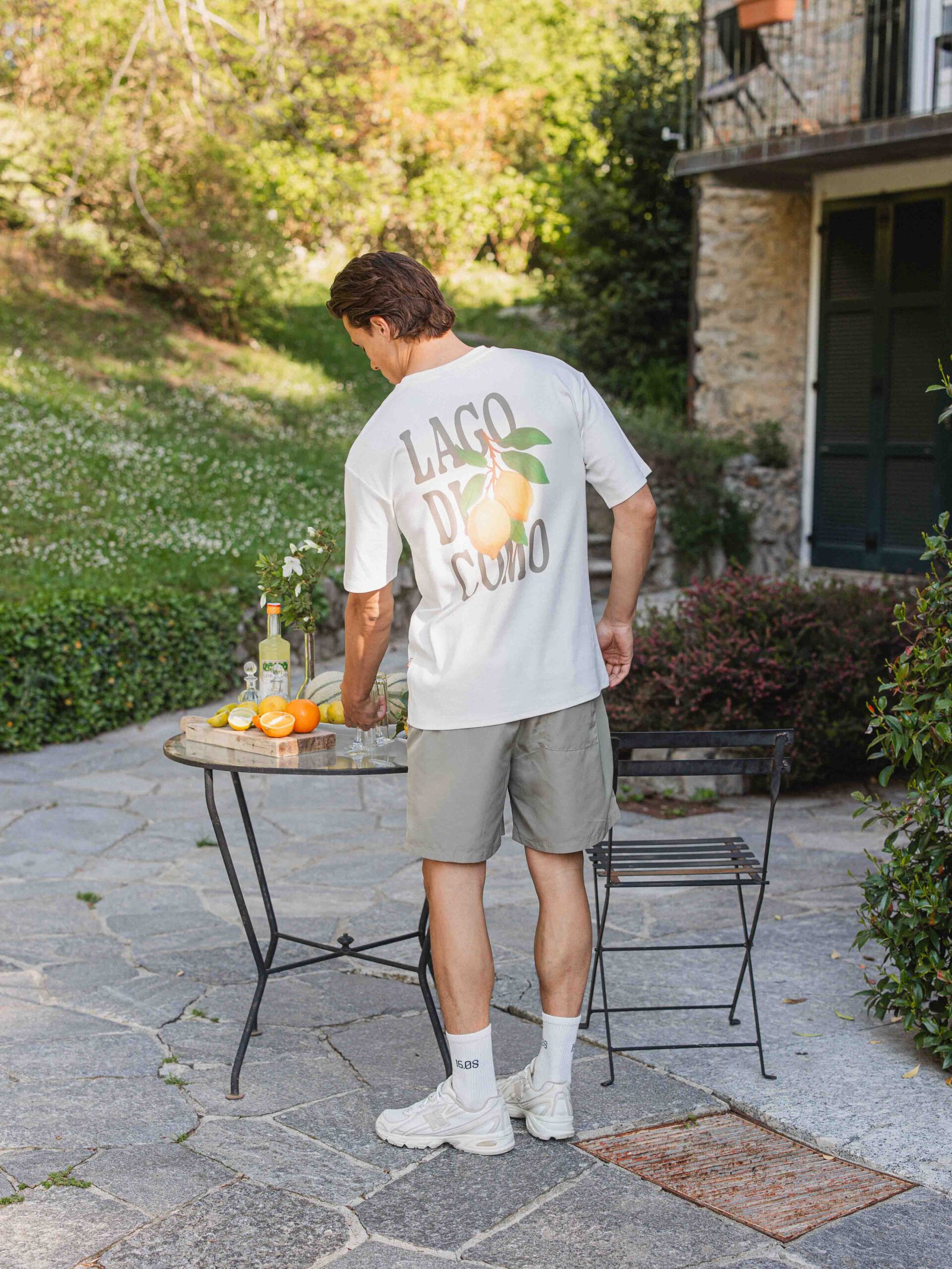 White Lago Di Como Oversized T-shirt 1608 WEAR