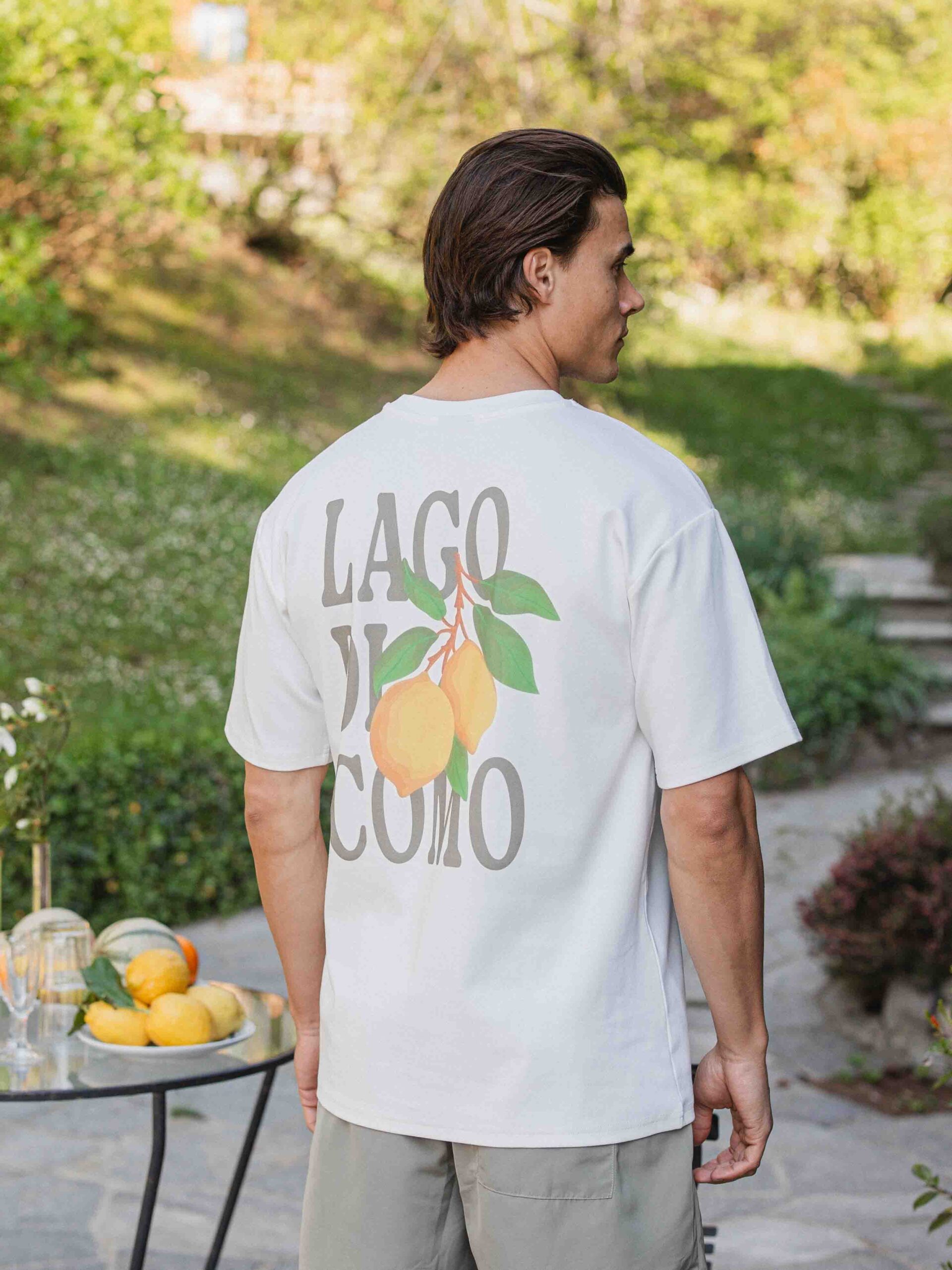 White Lago Di Como Oversized T-shirt 1608 WEAR