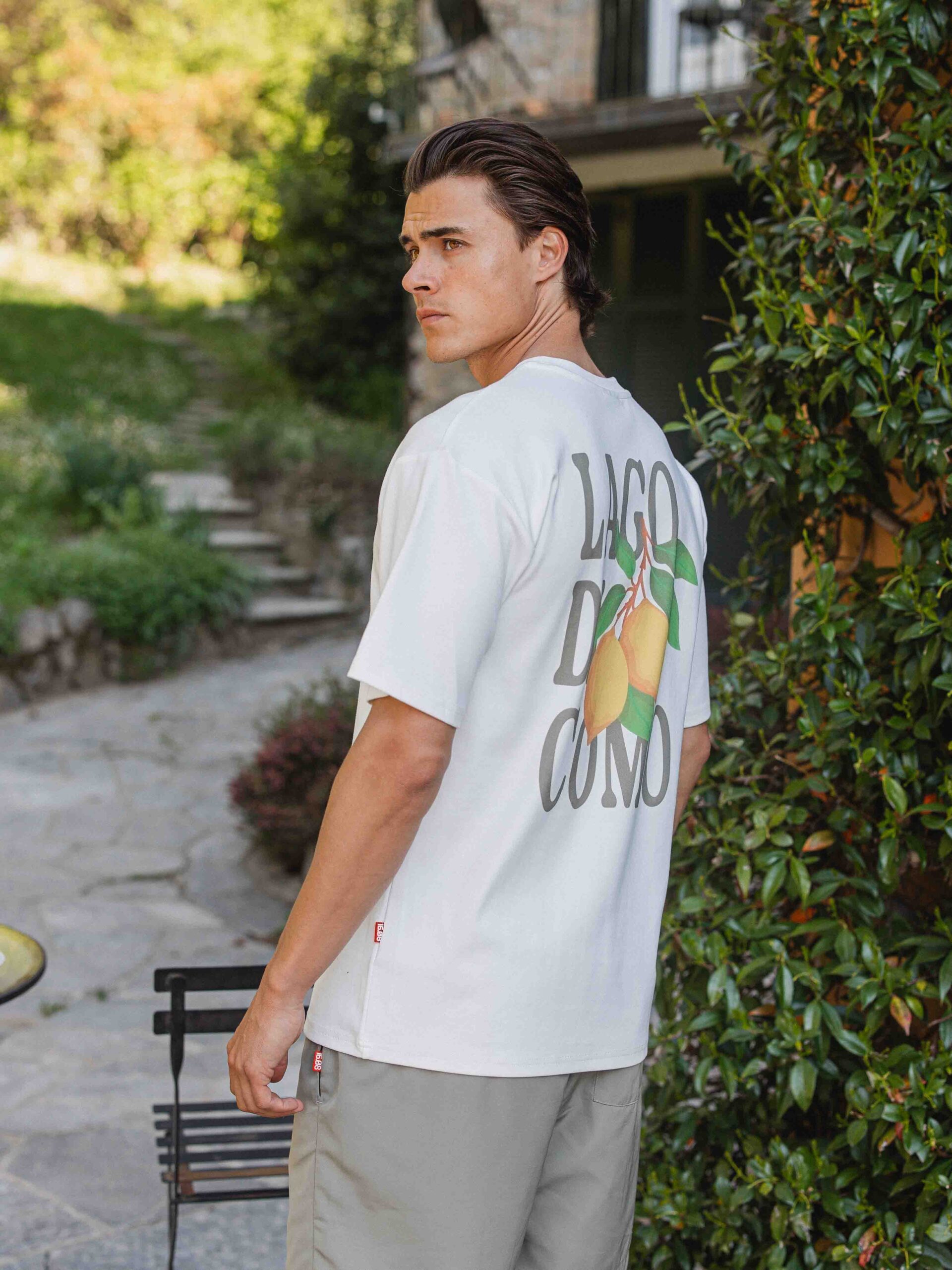 White Lago Di Como Oversized T-shirt 1608 WEAR