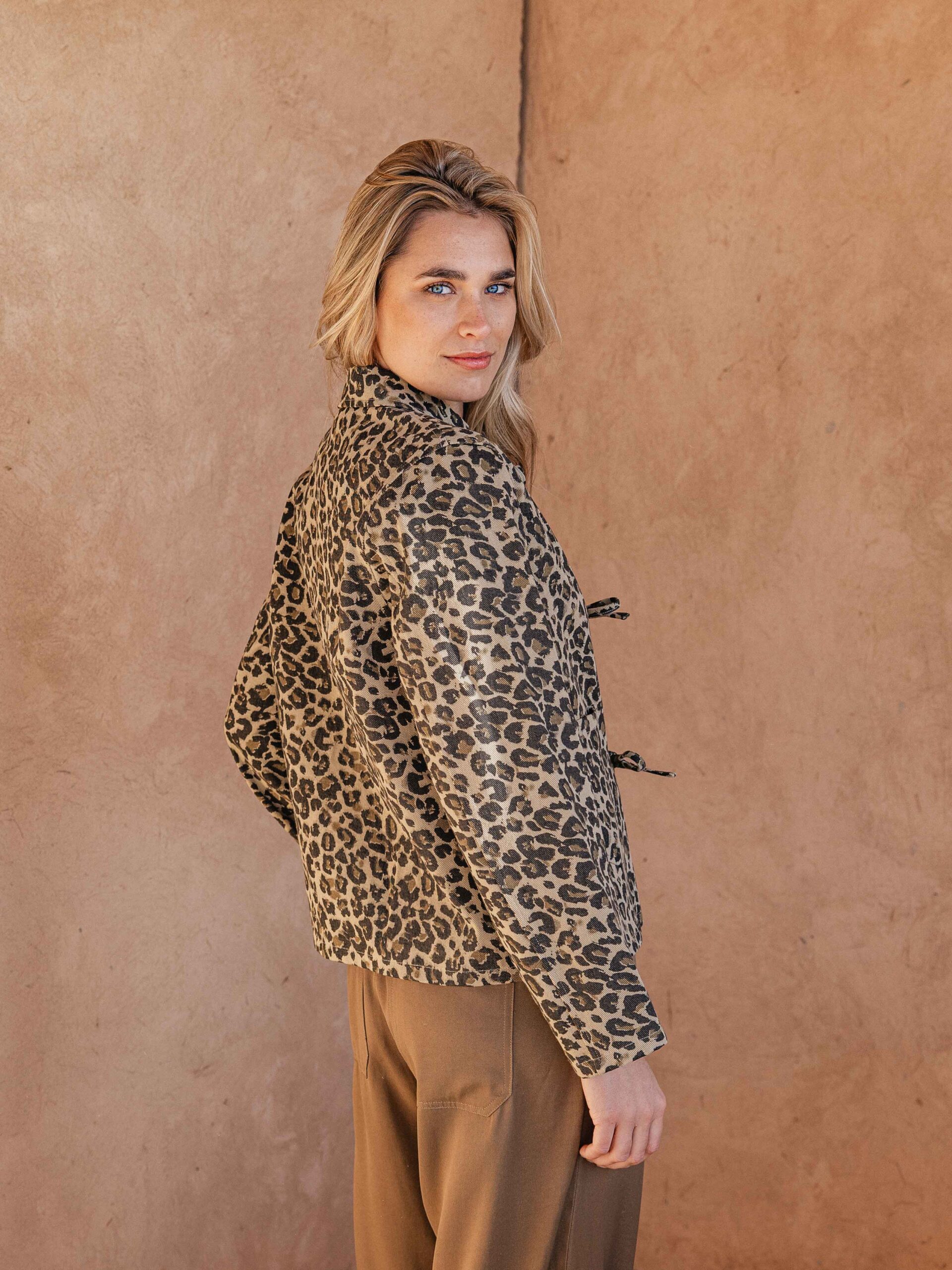 Leopard Denim Jacket 1608 WEAR