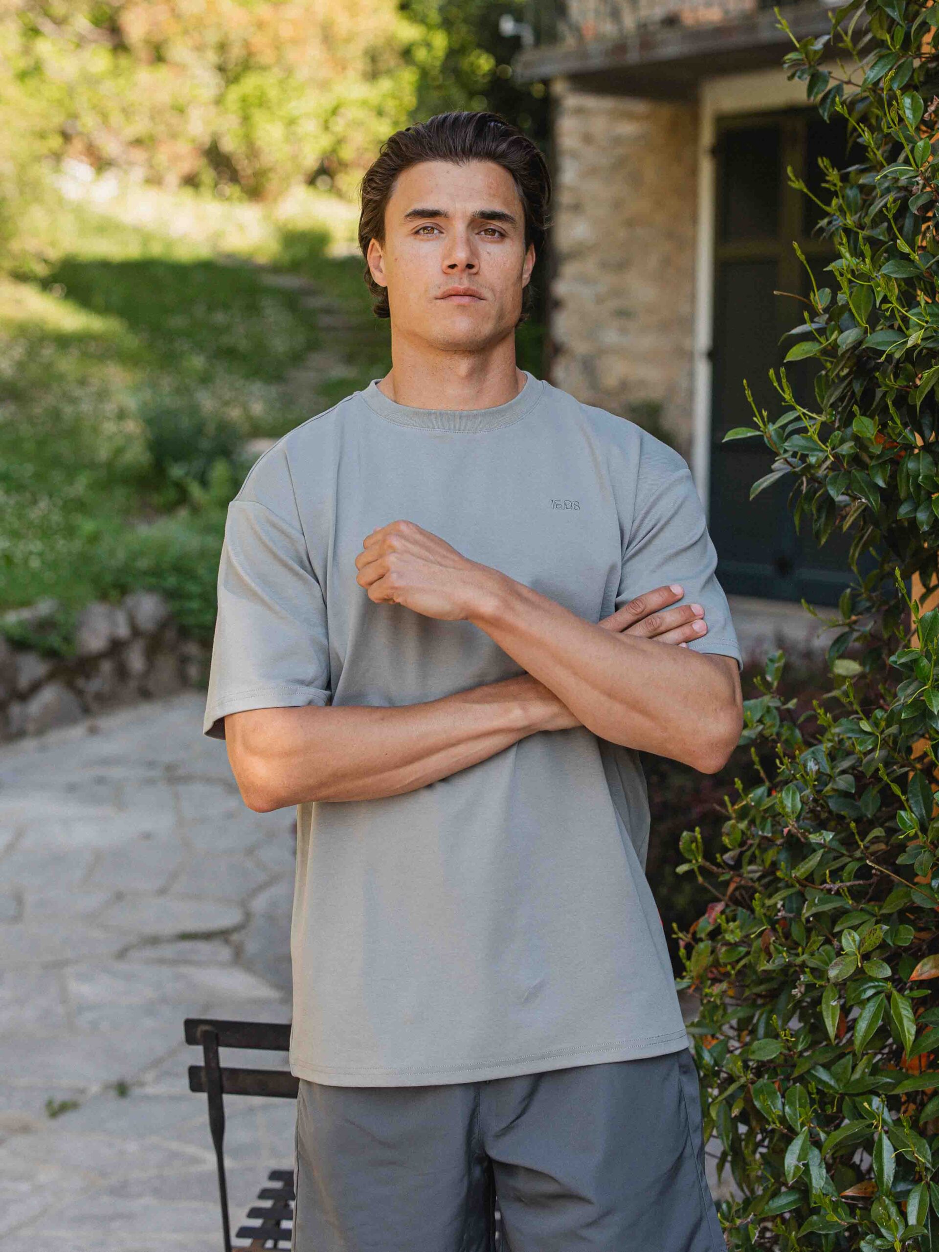 Grey Lago Di Como Oversized T-shirt 1608 WEAR