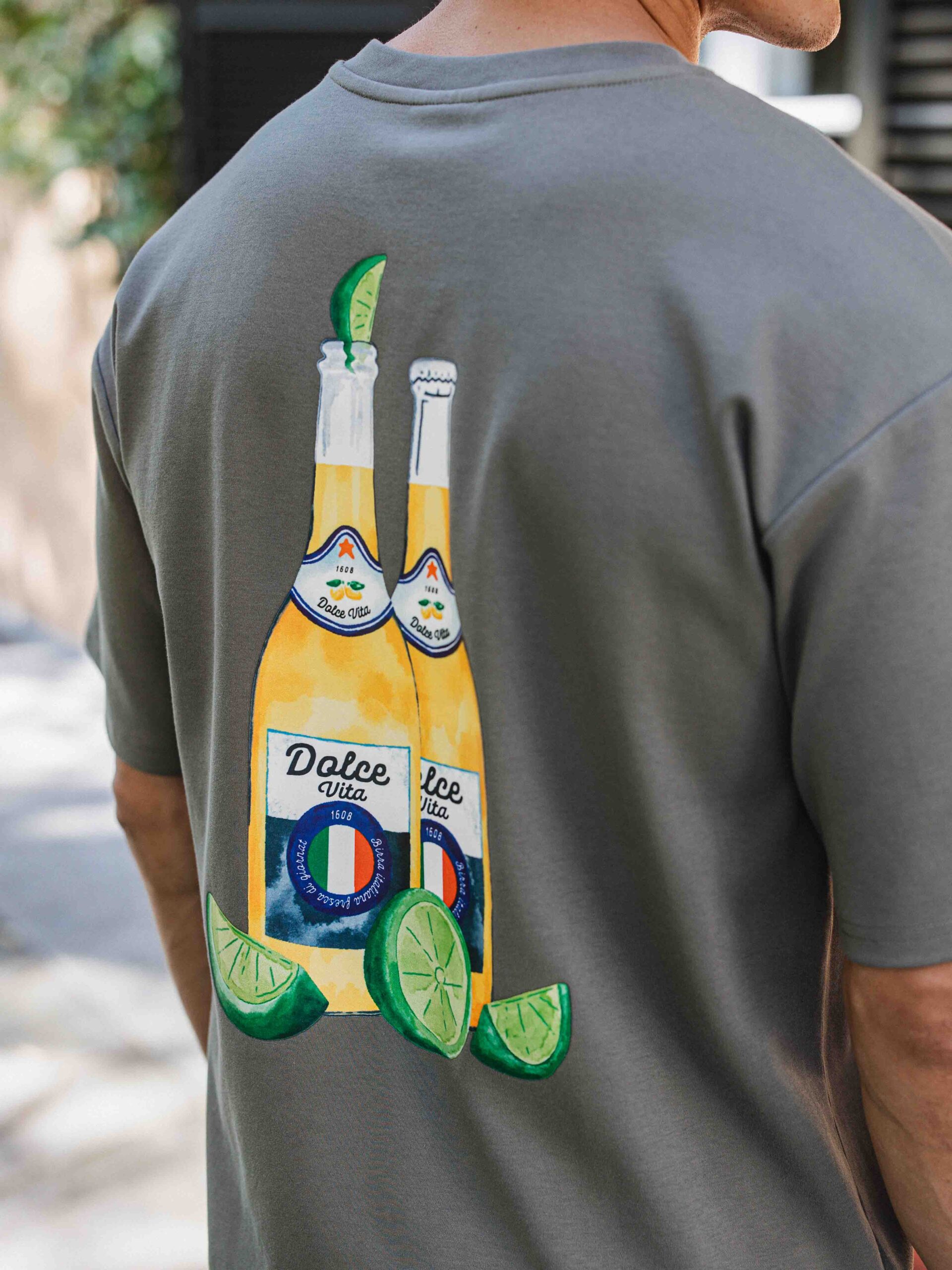 Green Birra Oversized T-shirt 1608 WEAR