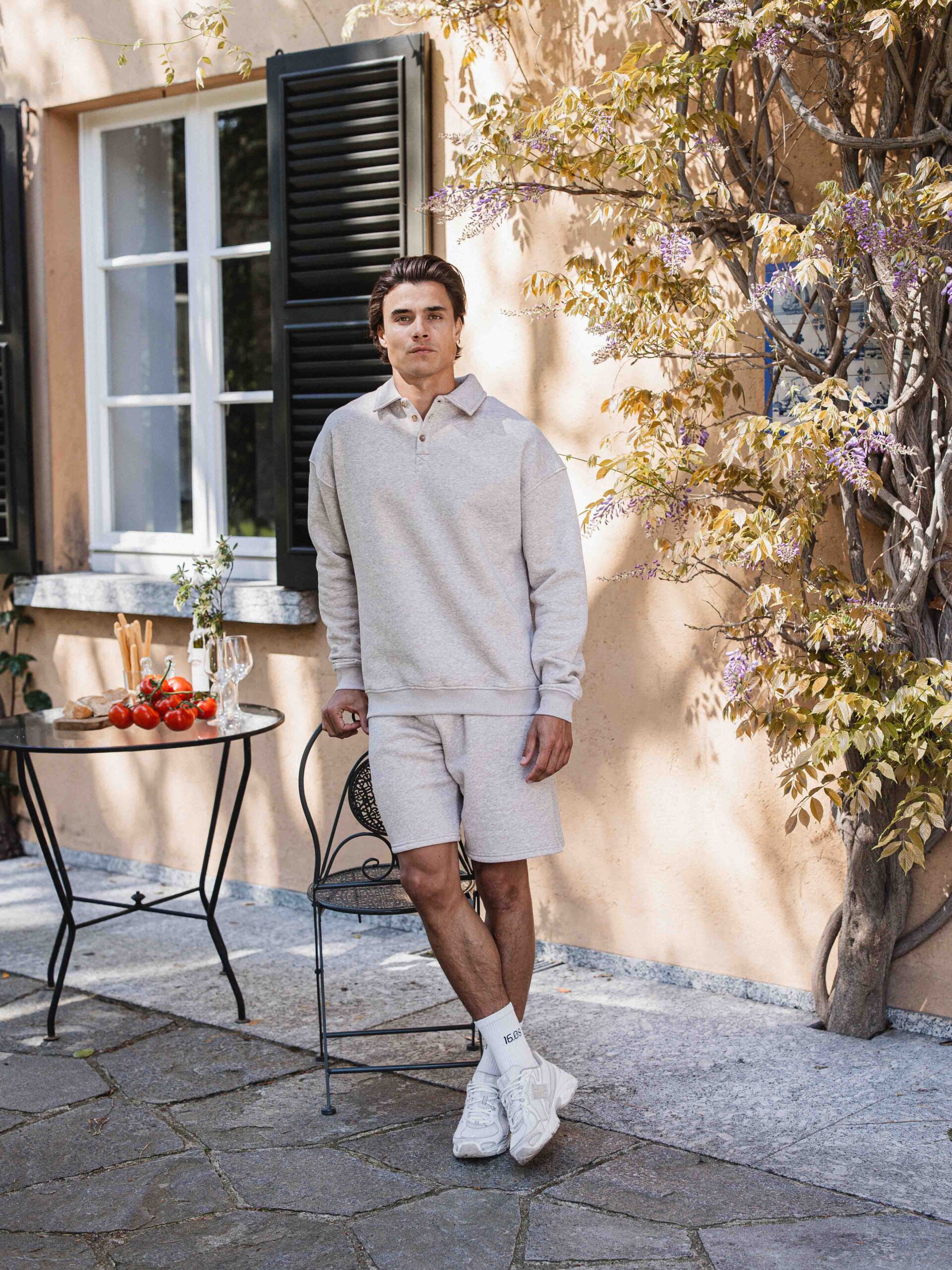 Brown Melange Polo Sweater 1608 WEAR