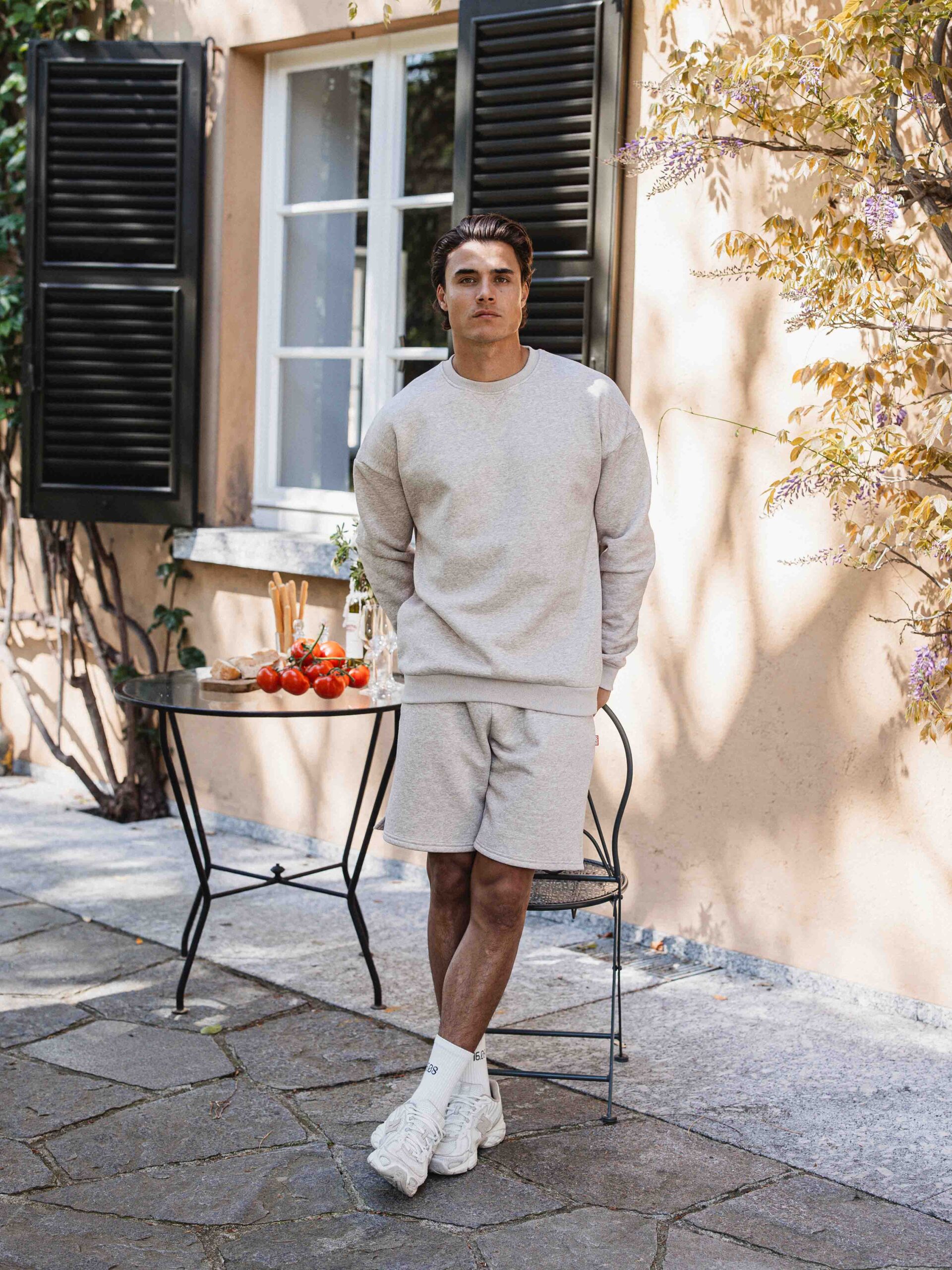 Brauner Melange-Pullover 1608 WEAR