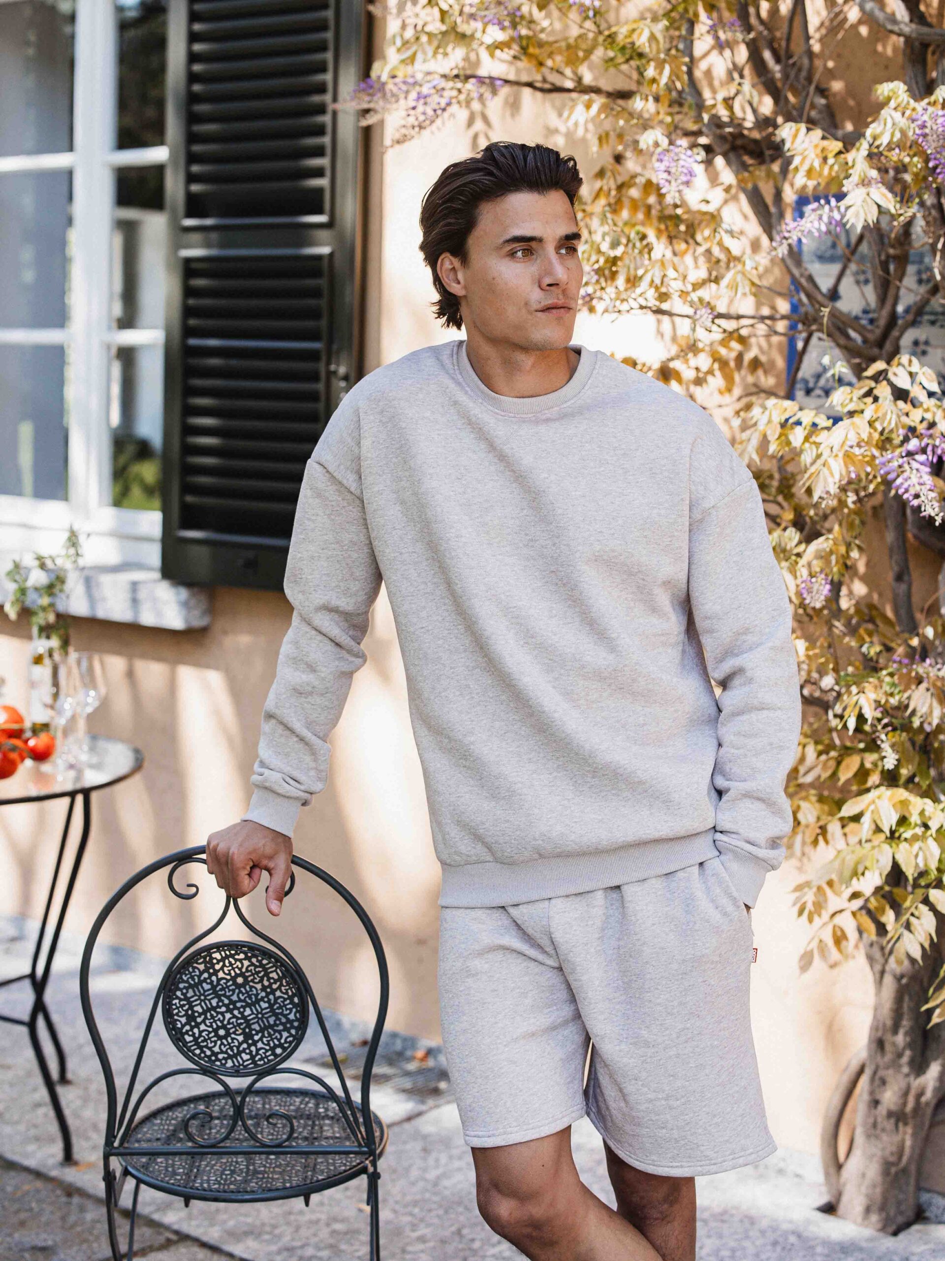 Brauner Melange-Pullover 1608 WEAR