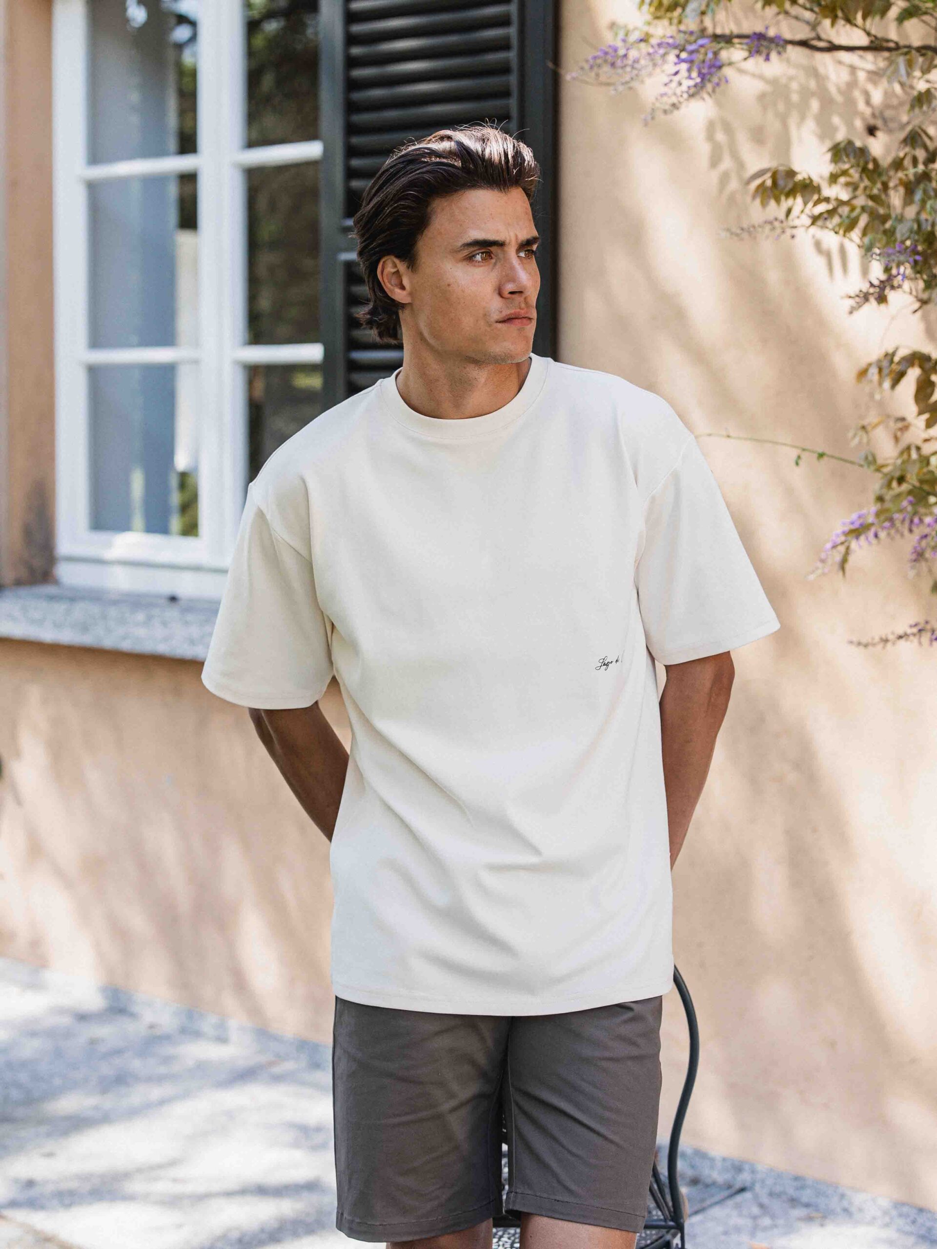 Beige Limone Oversized T-shirt 1608 WEAR