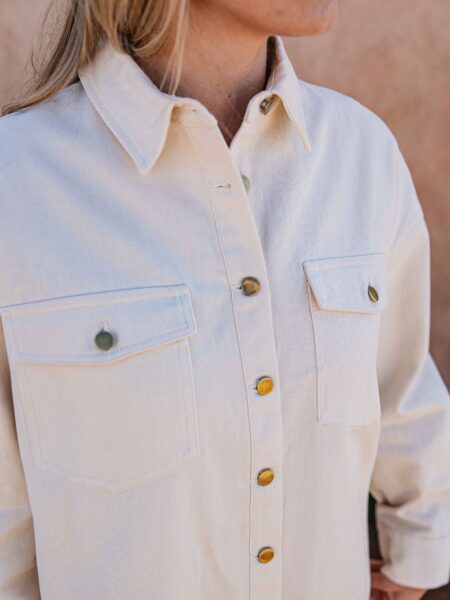 Off White Denim Dress