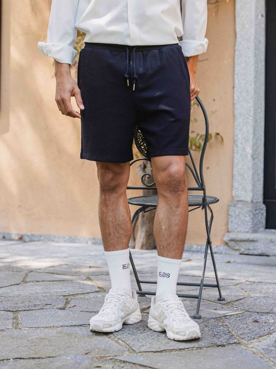 Navy Knit Short