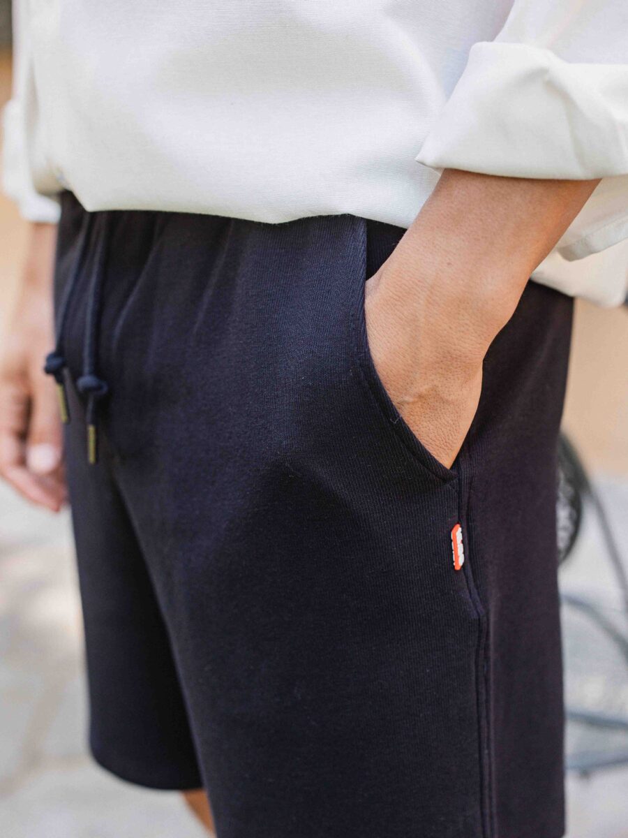 Navy Knit Short