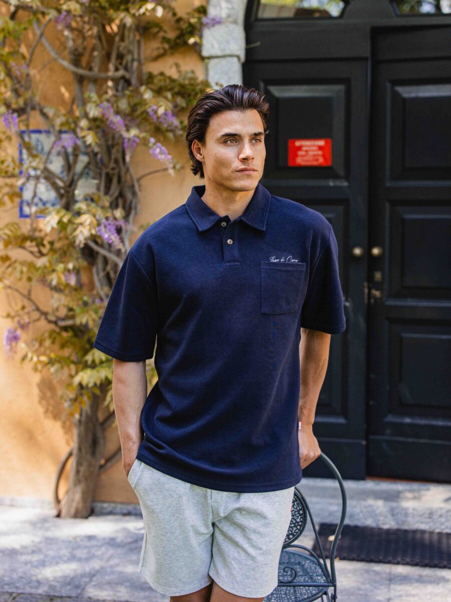 Navy Oversized Lago Poloshirt 1608 WEAR