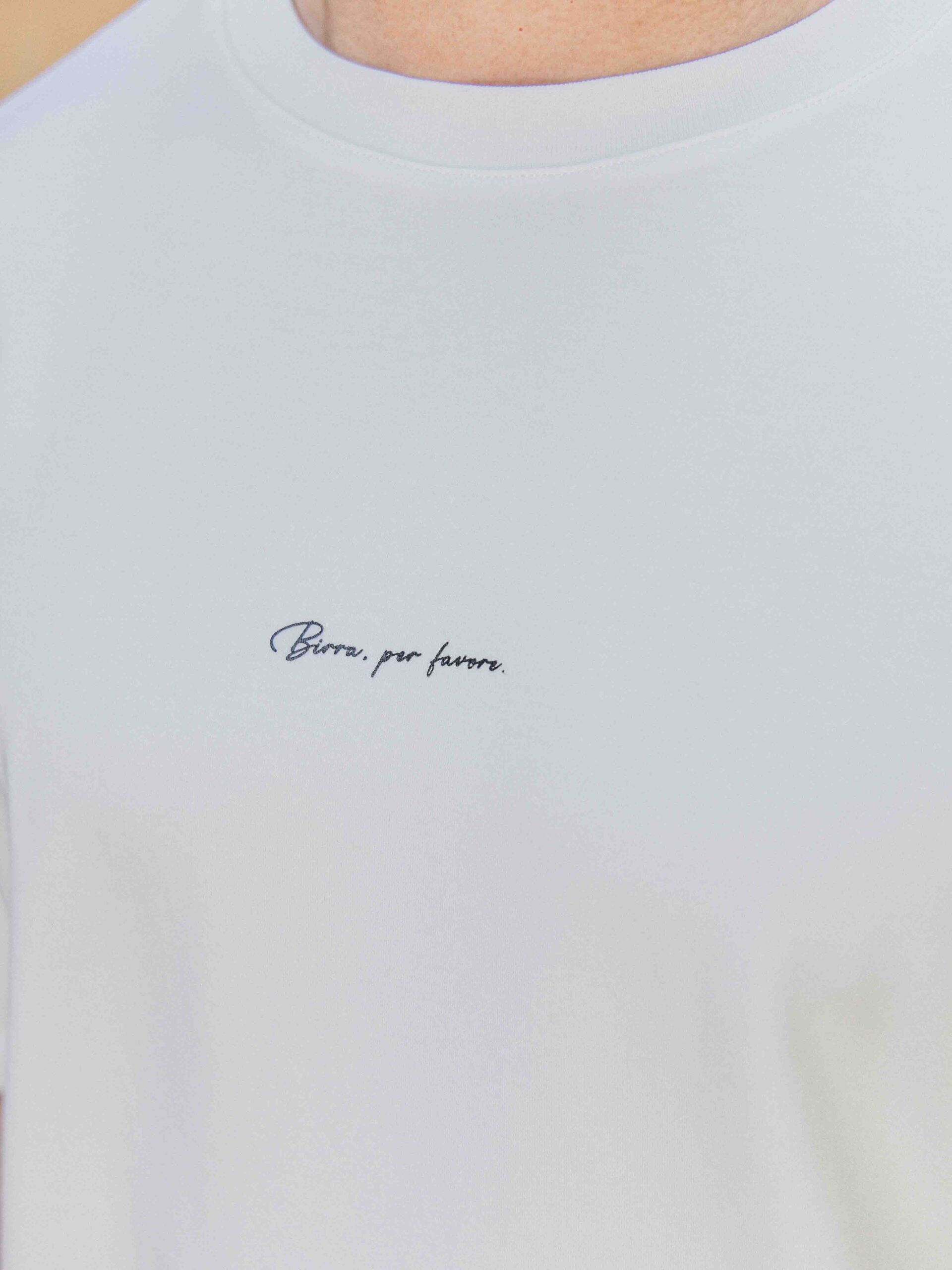 White Birra Oversized T-shirt 1608 WEAR