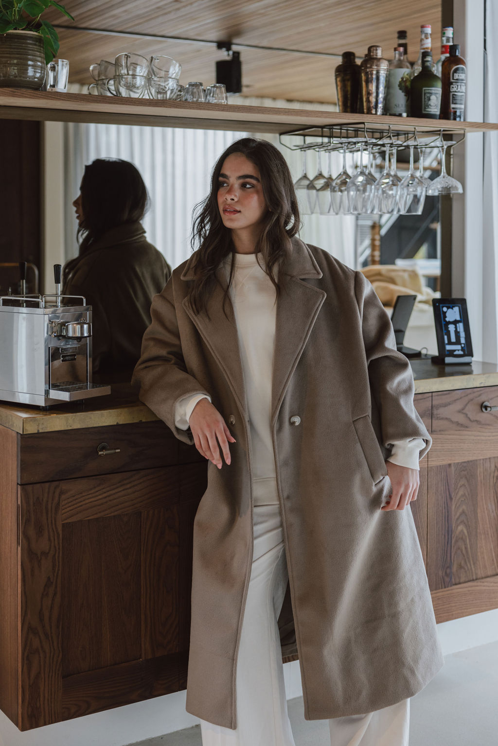 Brown Long Coat 1608 WEAR
