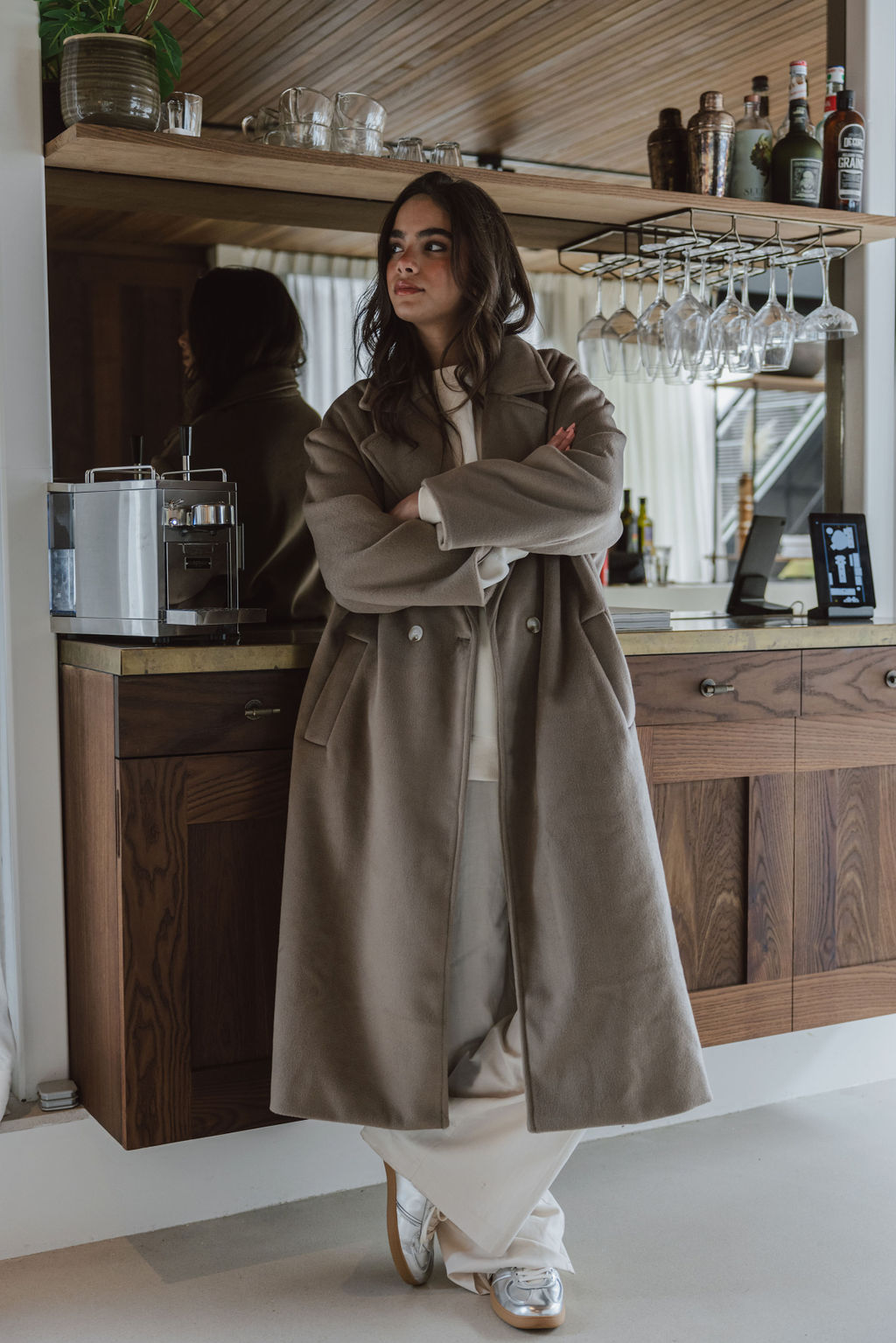 Brown Long Coat 1608 WEAR