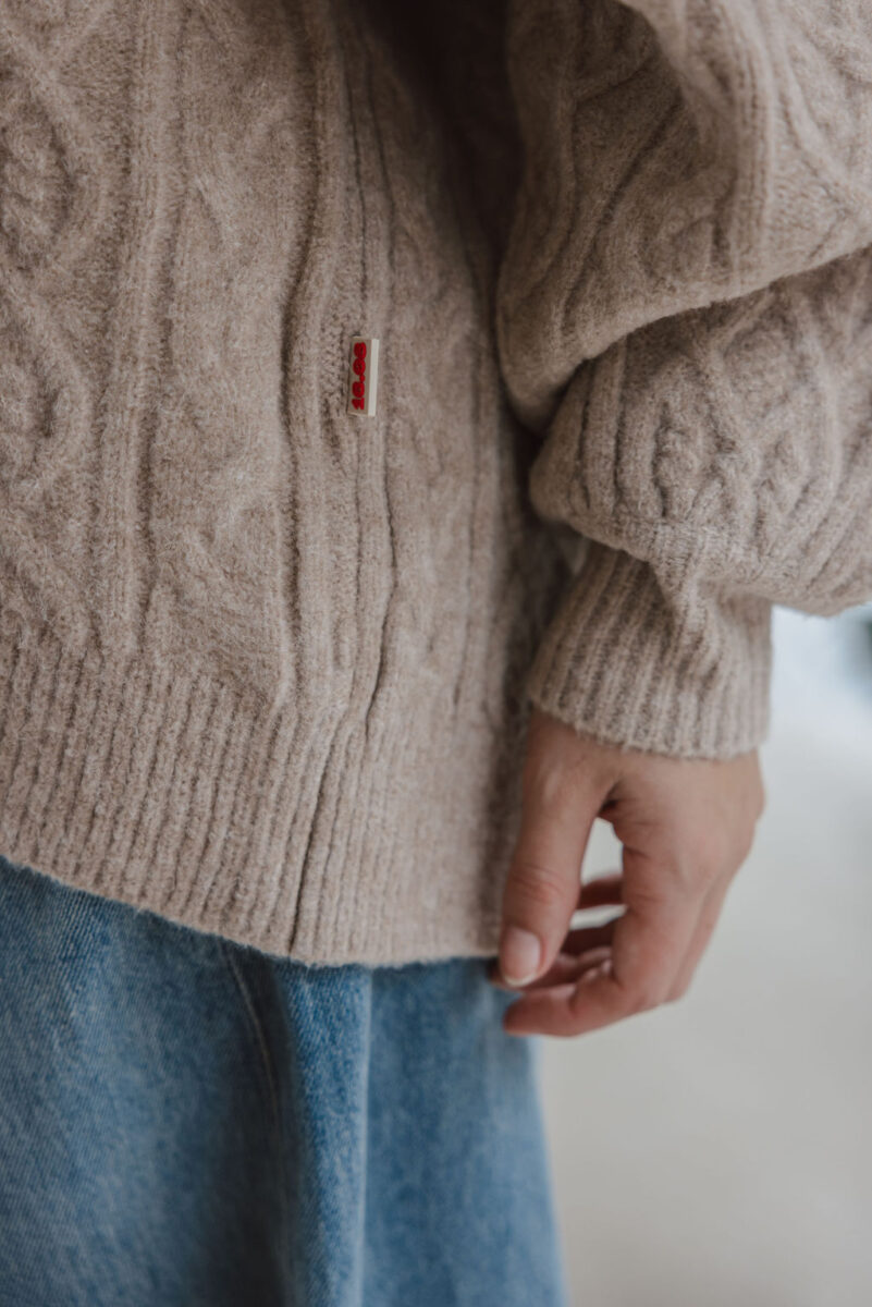 Brown Cable Sweater