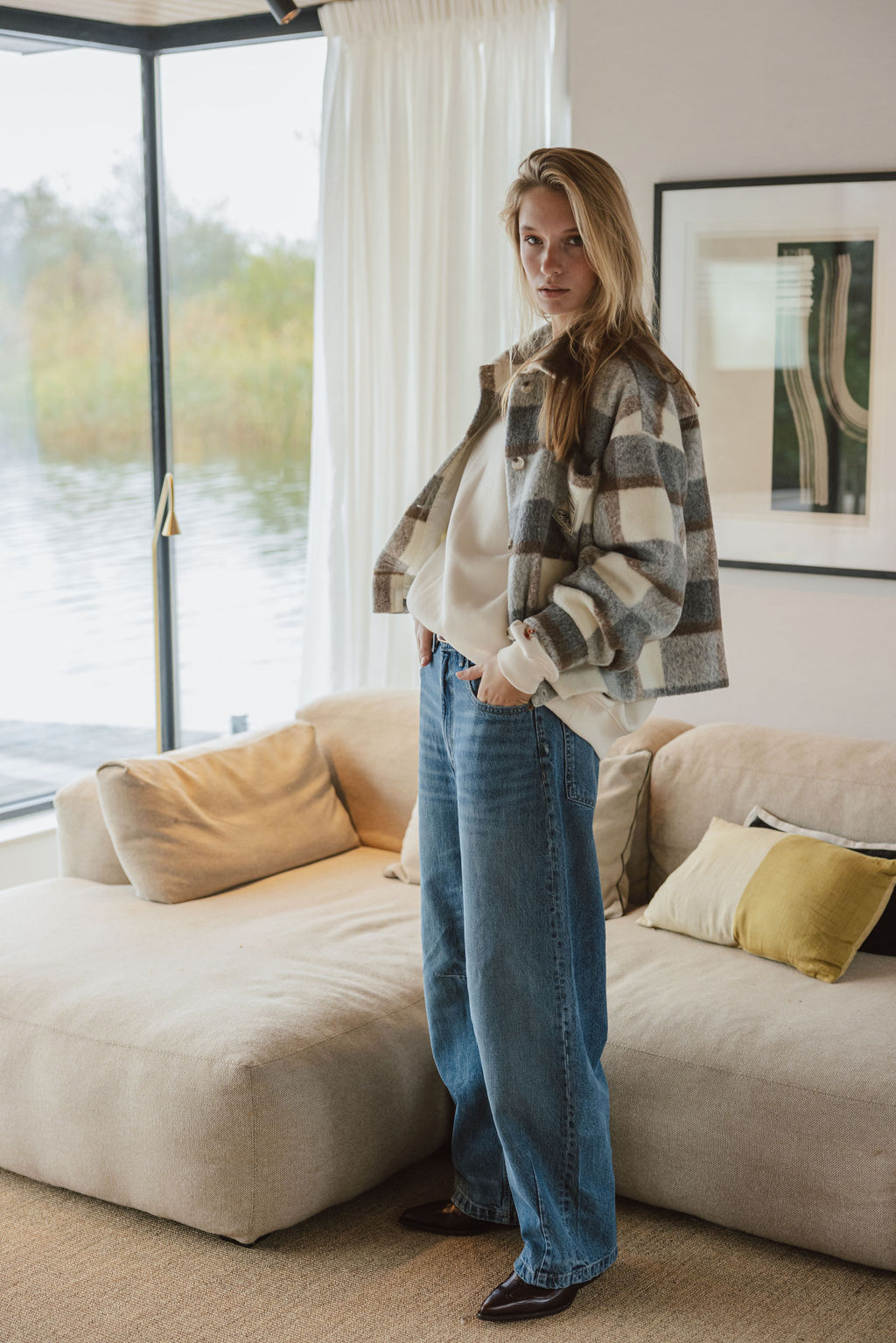 Grey check Jacket 1608 WEAR