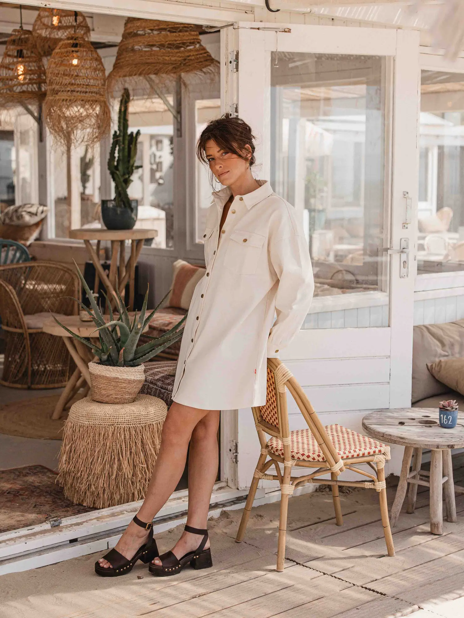 Off White Denim Dress 1608 WEAR