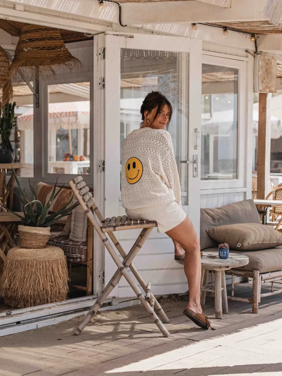 Off White Knit Smile Sweater