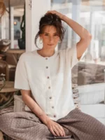 Beige Boucle Cardigan