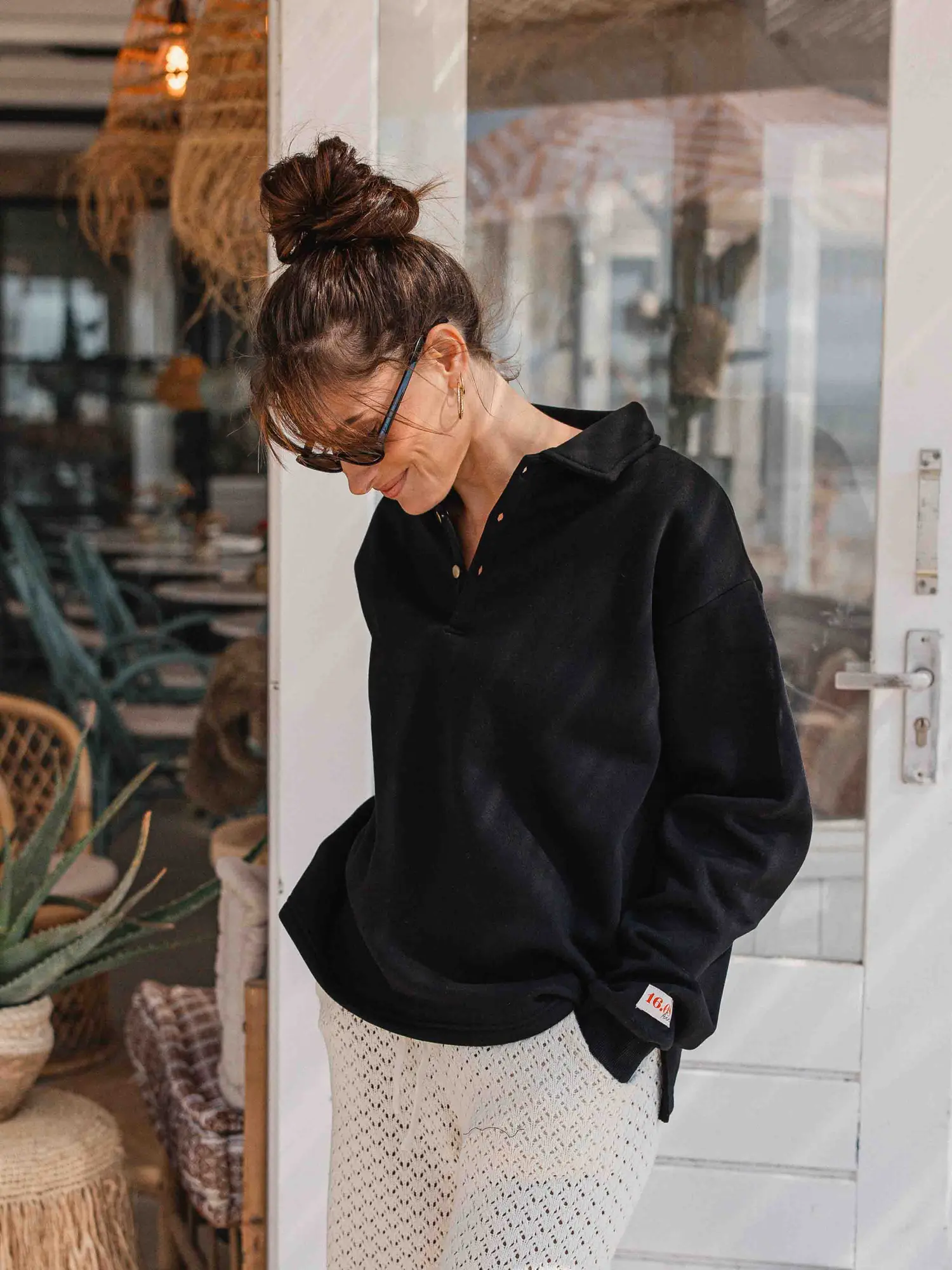 Black Polo Sweater 1608 WEAR