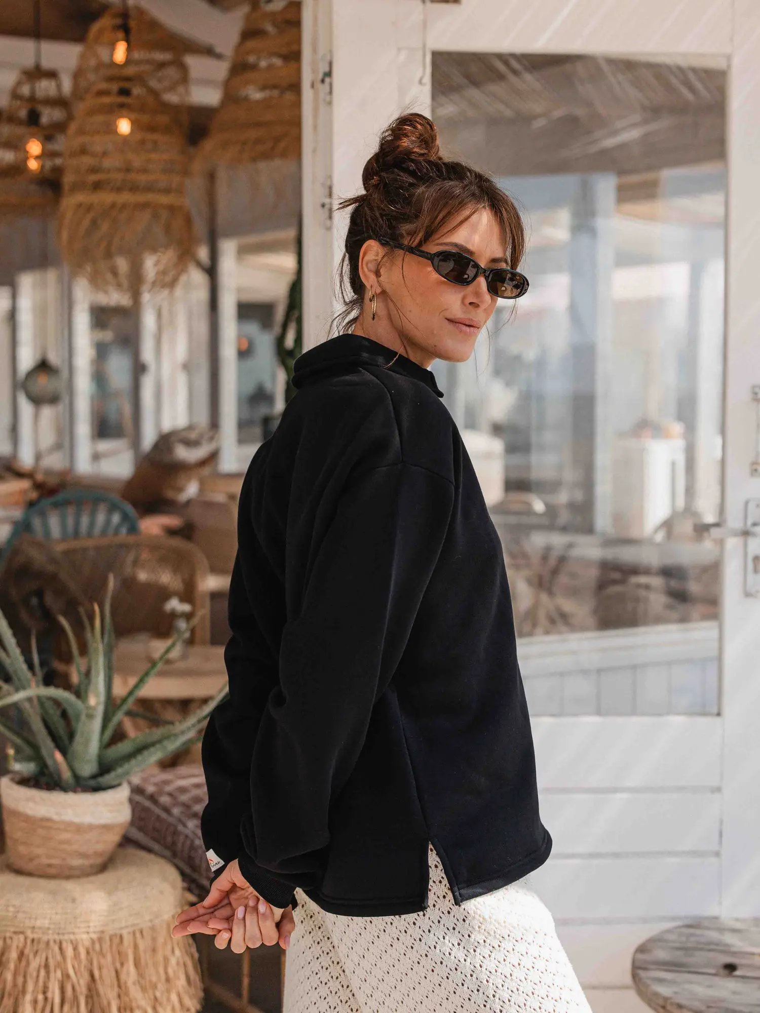 Black Polo Sweater 1608 WEAR