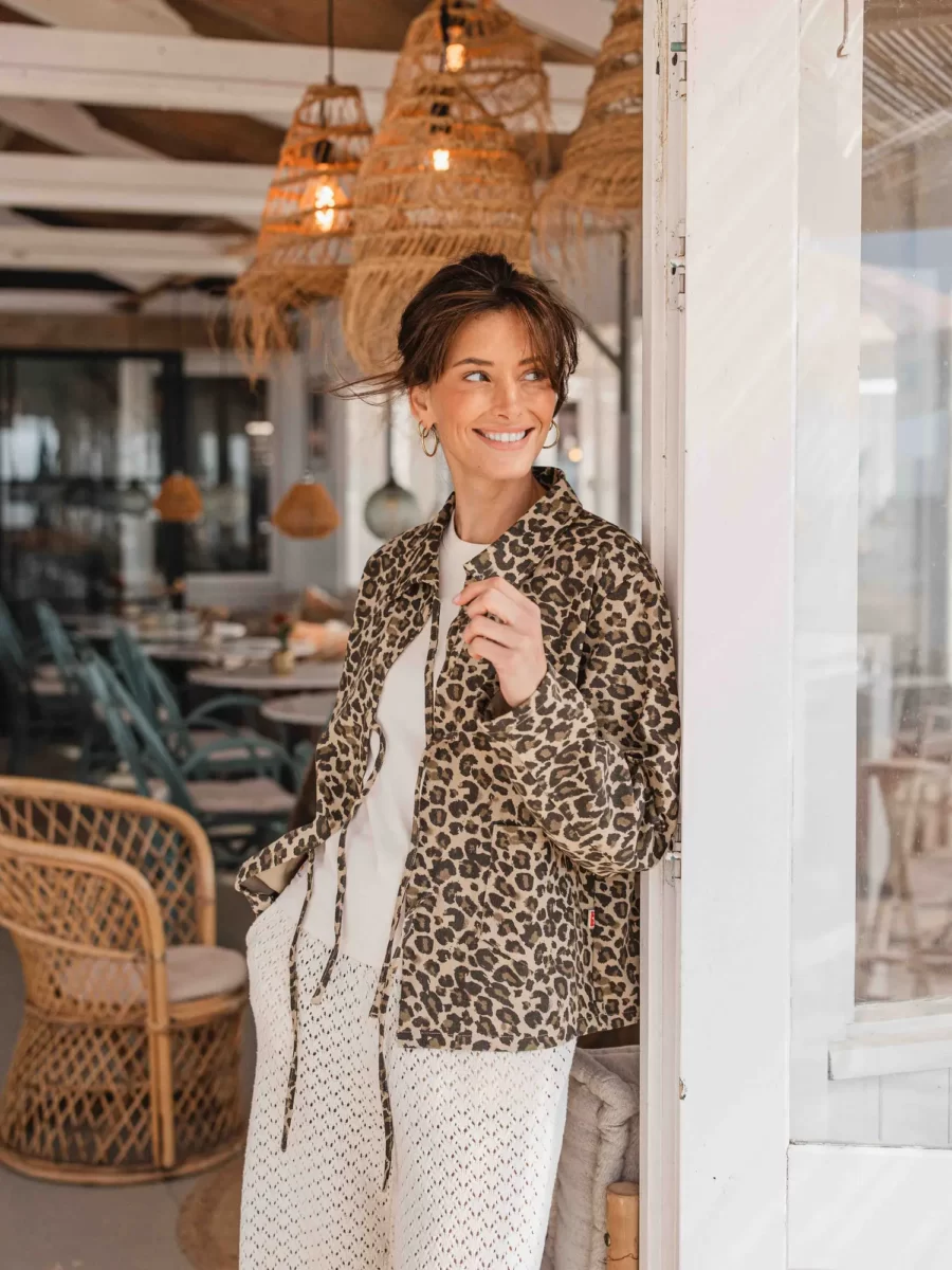 Leopard Denim Jacket