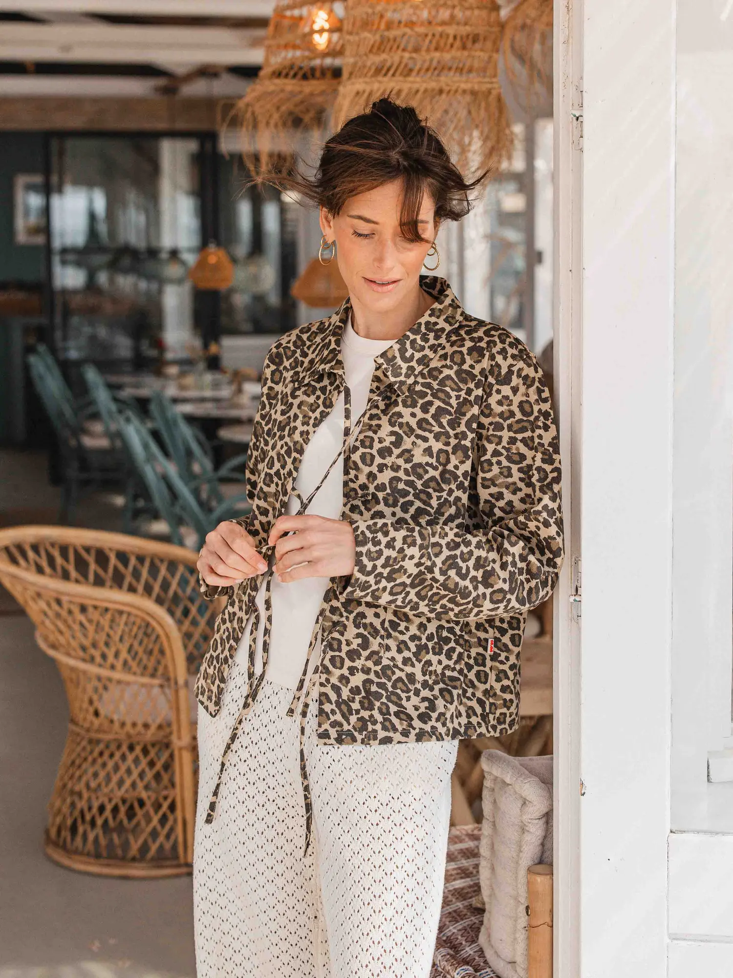 Leopard Denim Jacket 1608 WEAR