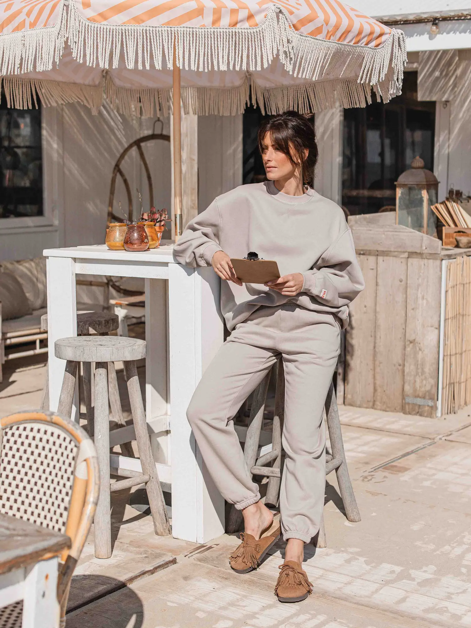 Taupe Jogging Pants 1608 WEAR