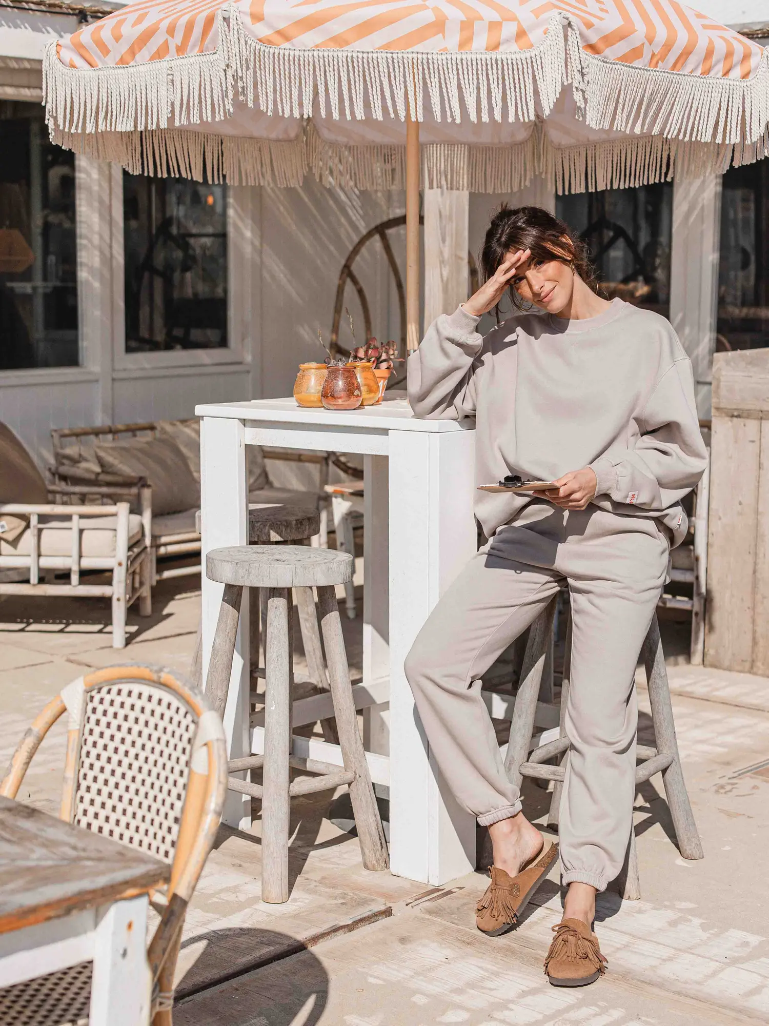 Taupe Jogging Pants 1608 WEAR