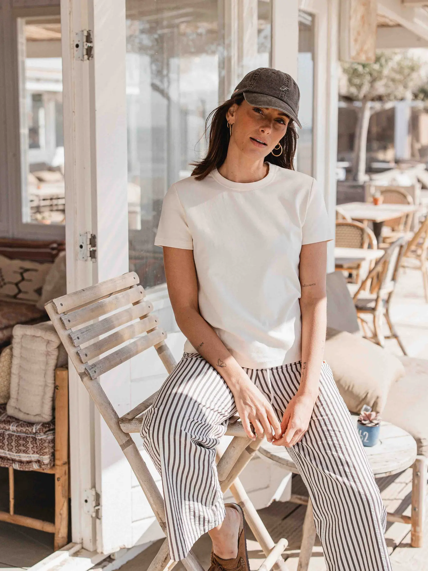 Creme Basic Femme T-shirt 1608 WEAR