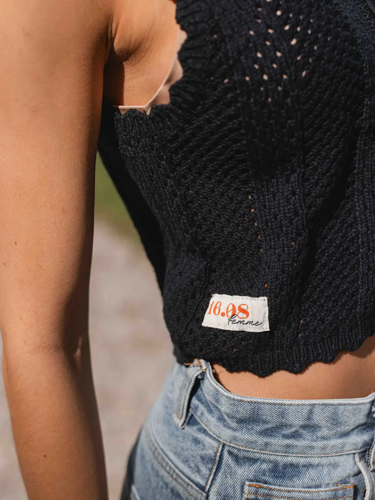 Navy Knitted Top 1608 WEAR