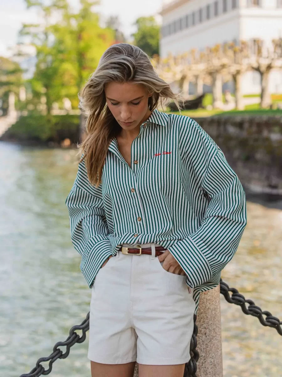 Green Stripe Blouse
