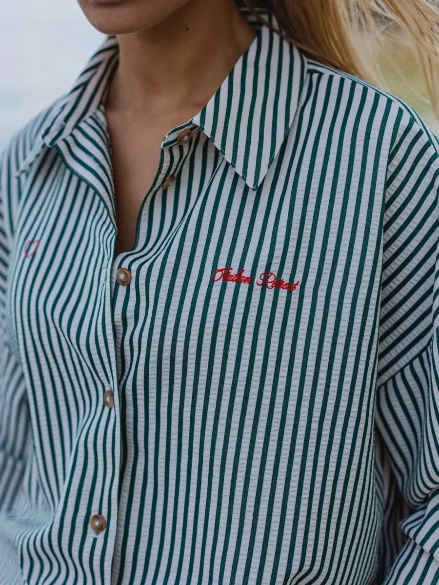 Green Stripe Blouse